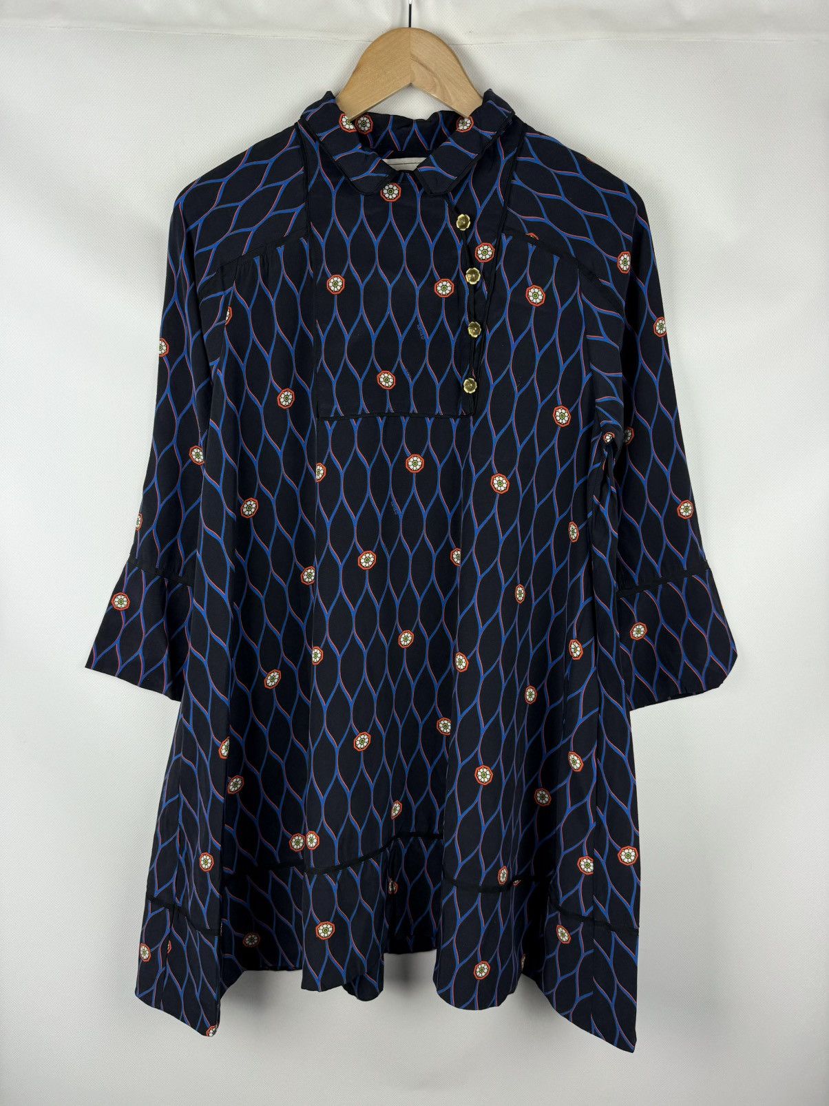 Kenzo Kenzo H&M Ladies Patterned Lagenlook Silk Tunic Blouse Dress Size L / US 10 / IT 46 - 1 Thumbnail