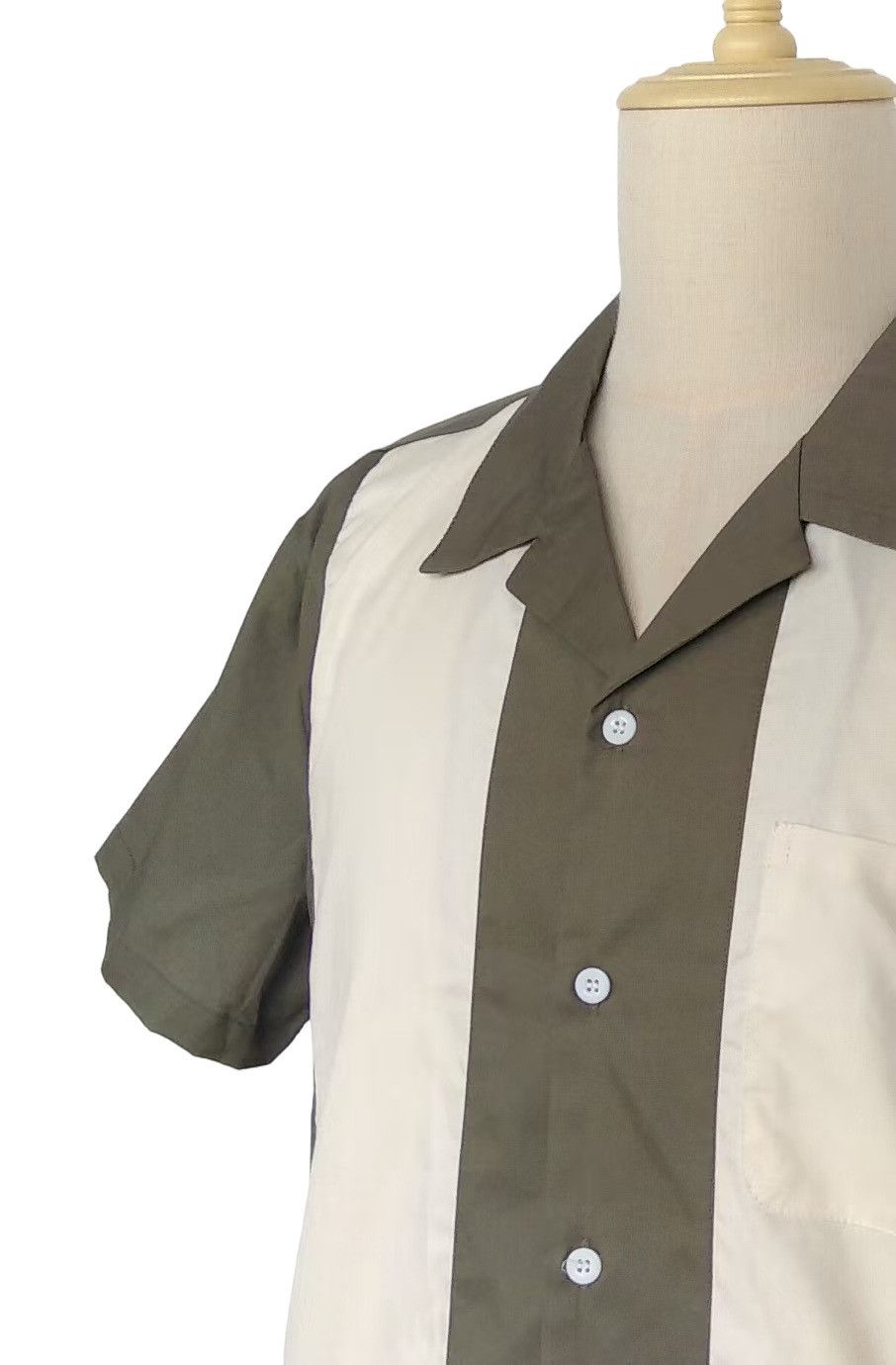 Other Vintage Style Western Shirts Bowling Shirts-olive Size US L / EU 52-54 / 3 - 5 Thumbnail