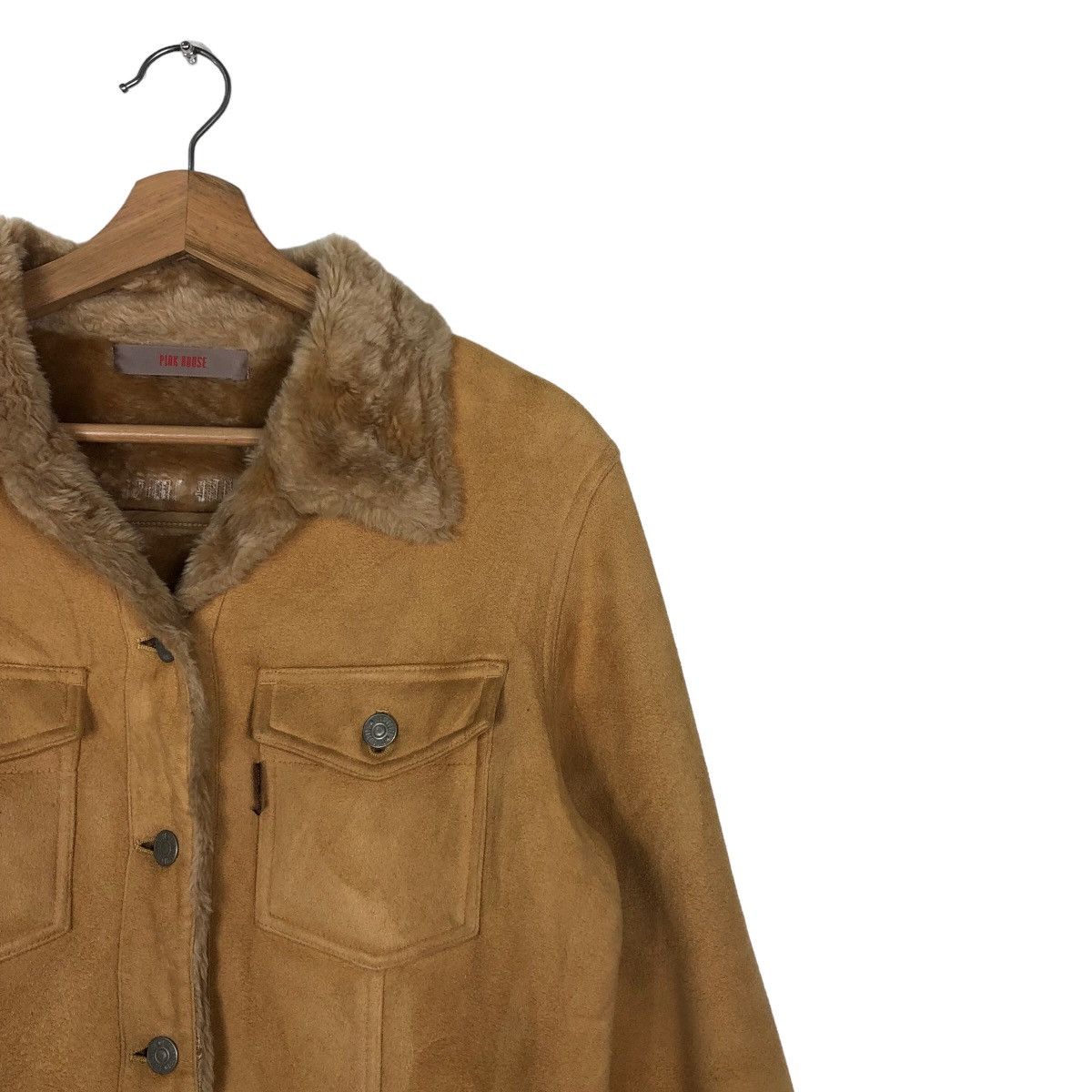 Japanese Brand 🔥Vintage Suede Jacket Mink Fur Lining Pink House Japan Size US L / EU 52-54 / 3 - 6 Thumbnail