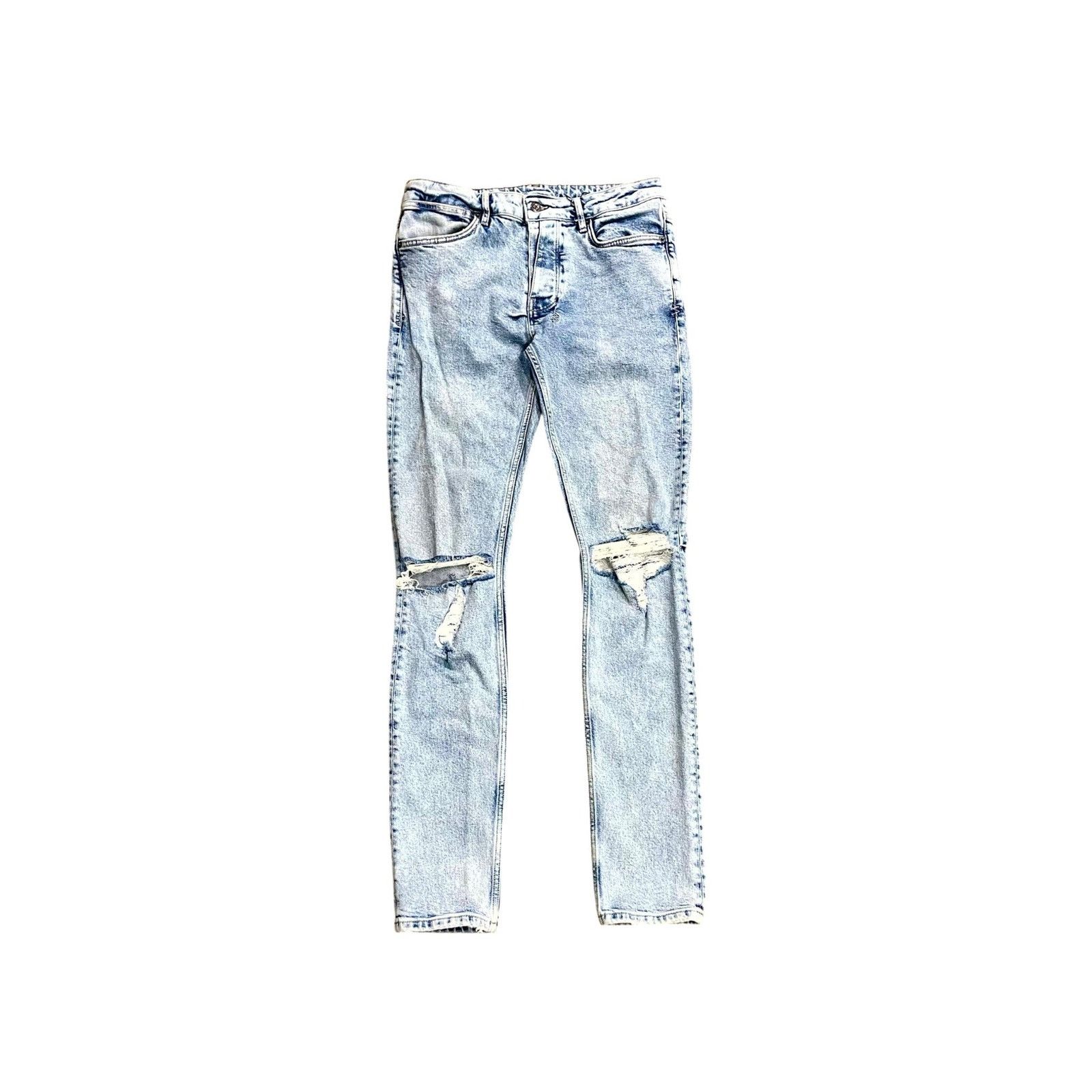 Ksubi Ksubi Plain Ripped Light Wash Jeans Size US 32 / EU 48 - 1 Thumbnail