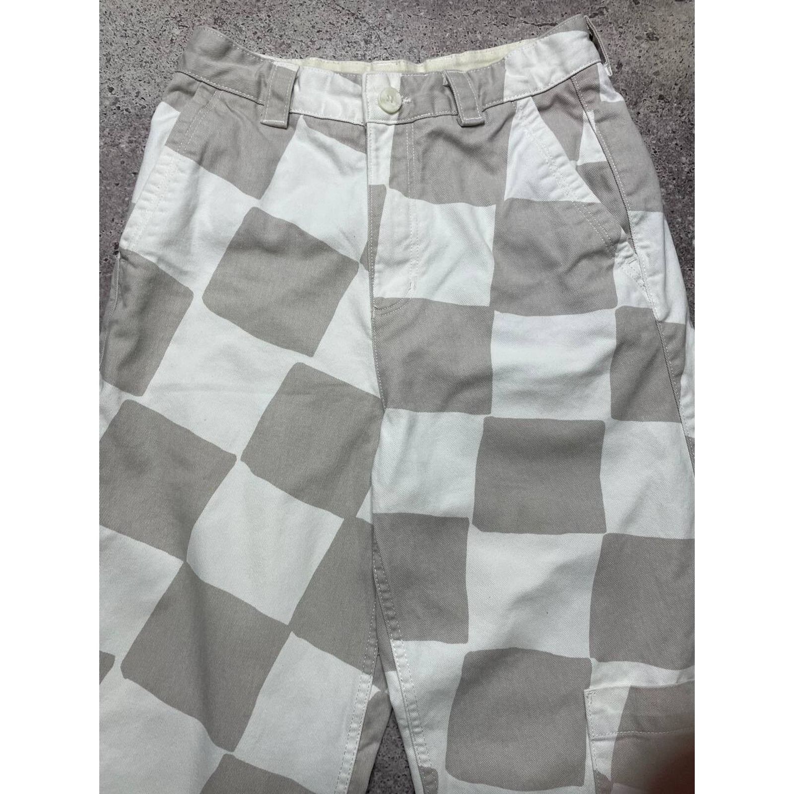 Bershka Vintage Bershka Checkered Cargo Pants Baggy Y2K Streetwear Size 29" - 2 Thumbnail