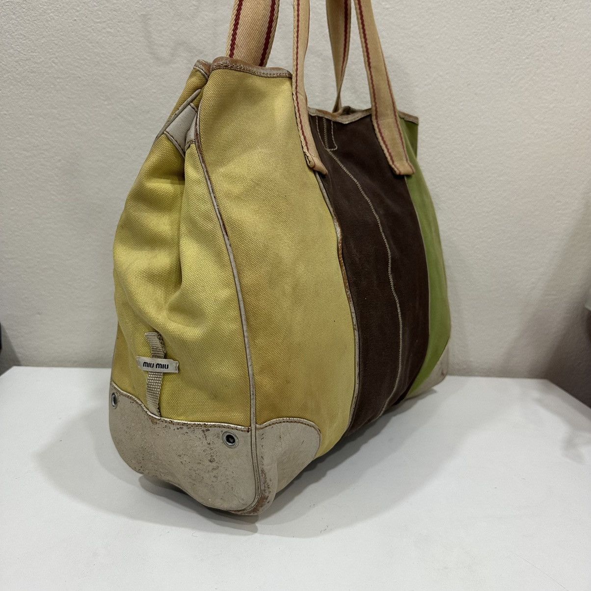 Miu Miu ‼️LASTDROP‼️ AUTHENTIC MIU MIU CANVAS SHOPPING TOTE BAG Size ONE SIZE - 5 Thumbnail