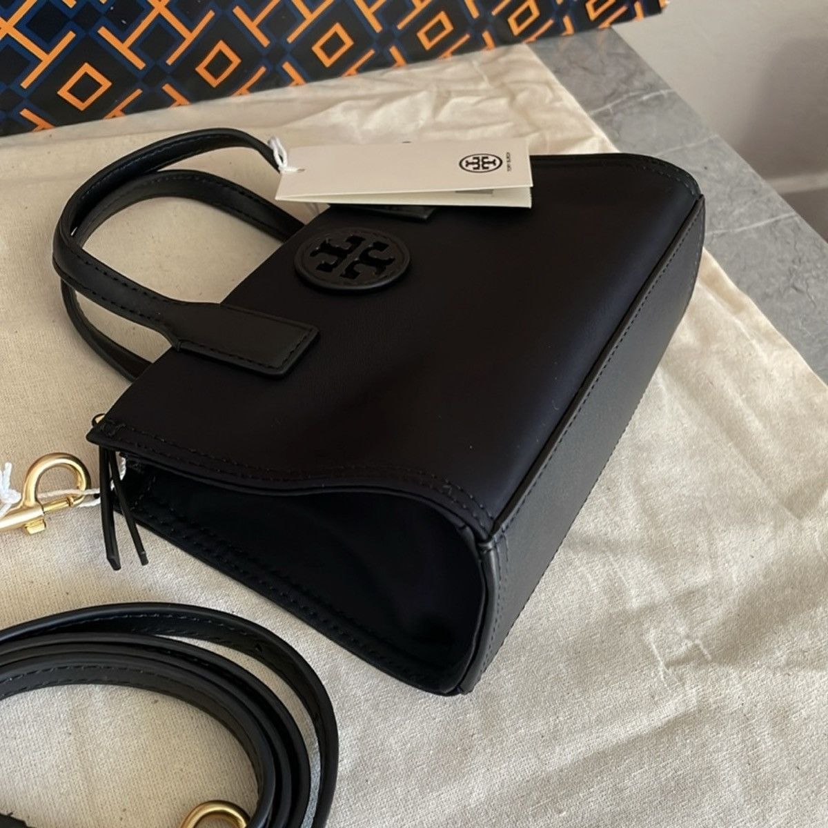 Tory Burch NWT , tory burch ella nylon mini tote crossbody in black Size ONE SIZE - 4 Thumbnail