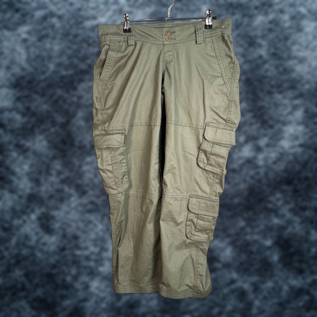 Abercrombie & Fitch Abercrombie & Fitch Maternity Womens 25 / Os Olive Green Cargo Pants Size 42" / US 20 - 1 Thumbnail