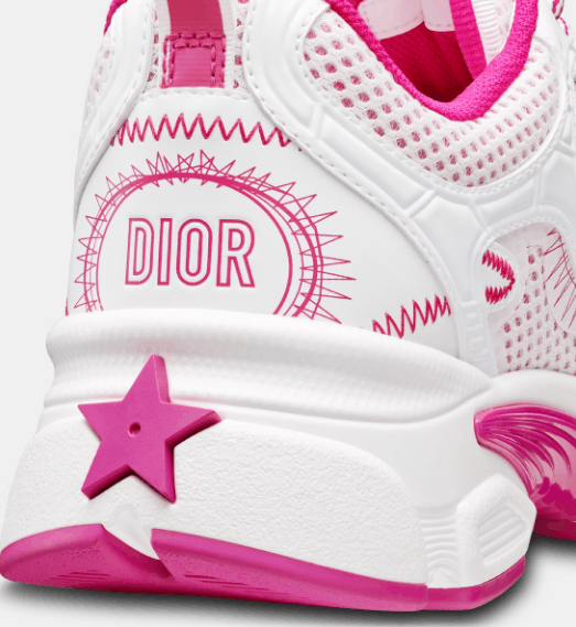 Dior o1w1db11225 KCK414 Low-Top Sneakers in White/Fuchsia Size US 12 / IT 42 - 5 Thumbnail