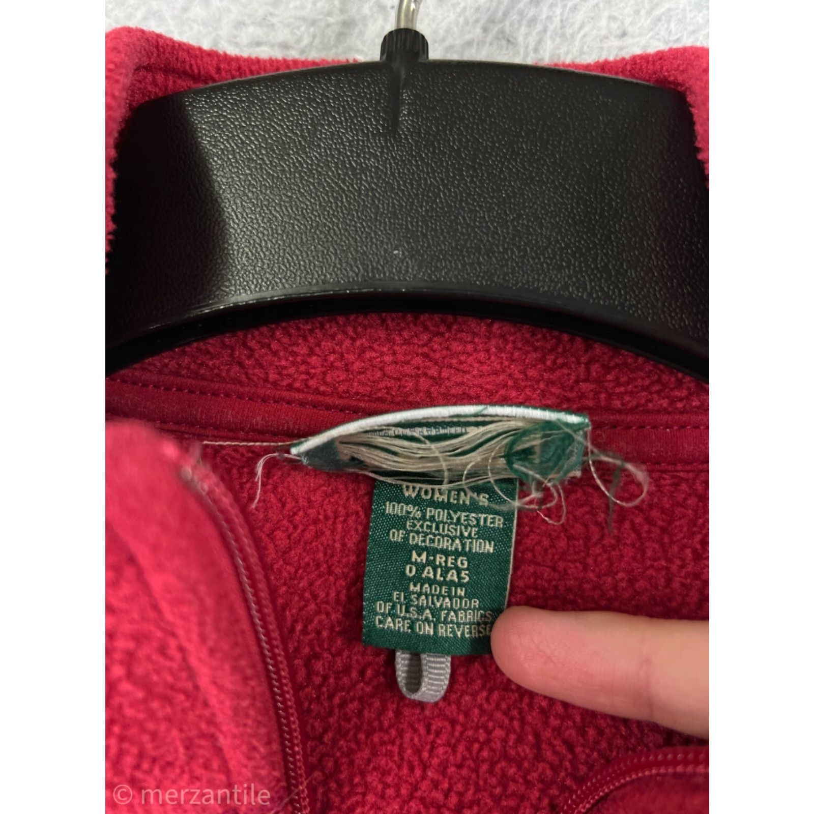 Vintage VINTAGE L.L. Bean Sweater Women Full Zip Mediun RedFleece Pockets Mock Neck Size M / US 6-8 / IT 42-44 - 4 Thumbnail