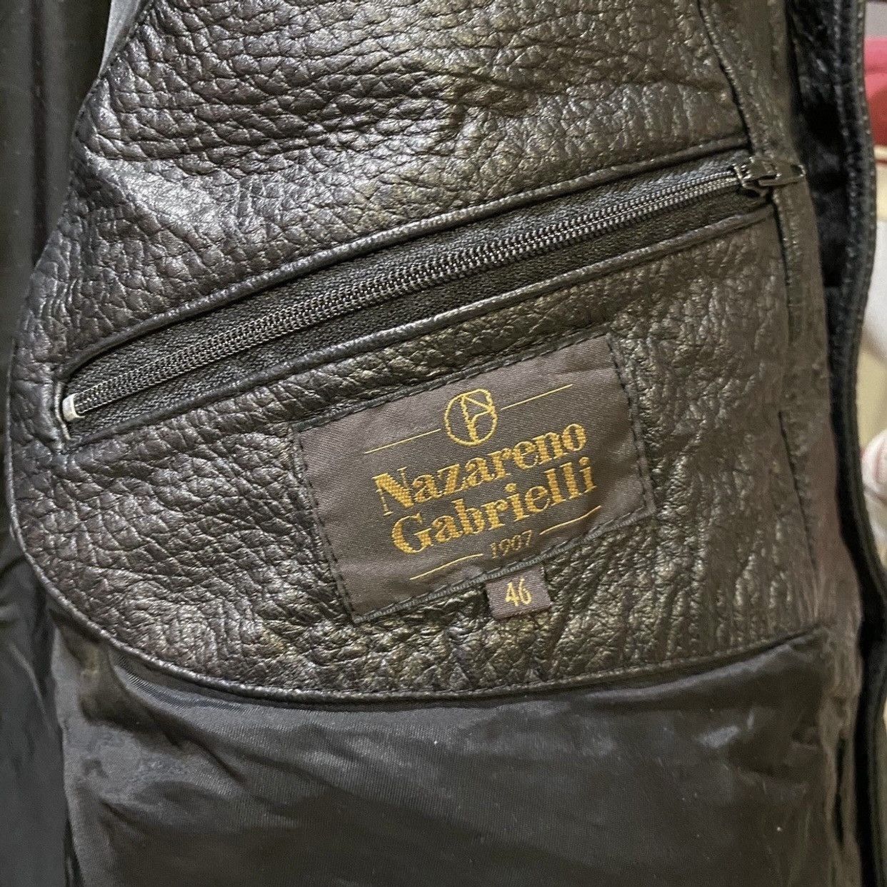 Nazareno Gabrielli × Vintage Rare Vintage Nazareno Gabrielli Italy Leather Jacket Size US L / EU 52-54 / 3 - 9 Thumbnail
