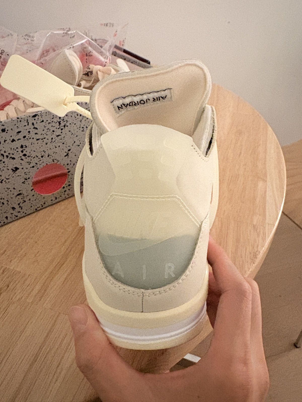 Nike × Off-White Air Jordan 4 Retro SP OFF WHITE Size US 8.5 / EU 41-42 - 7 Thumbnail