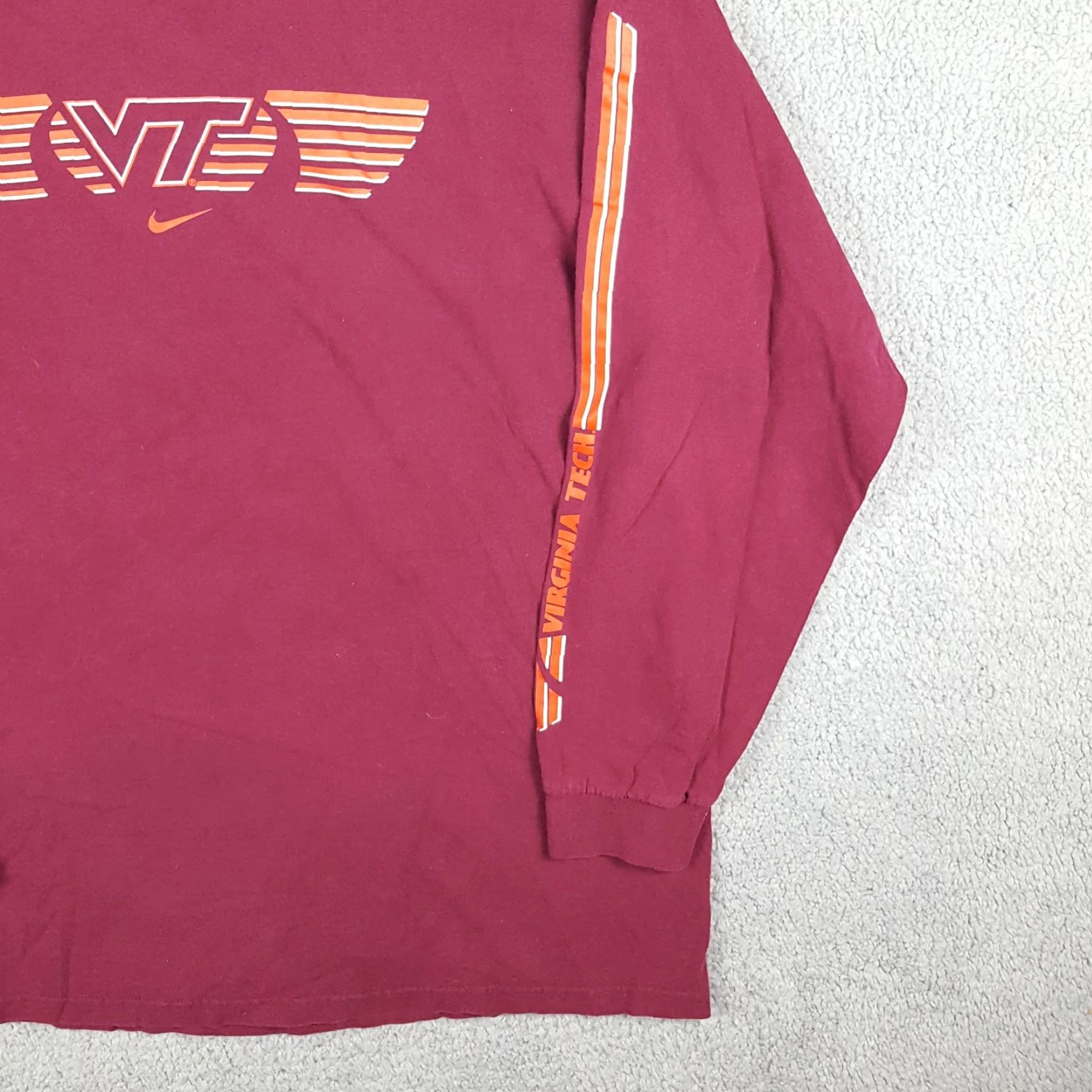 Nike Vintage Nike Virginia Tech Hokies Long Sleeve T-Shirt Men XL Red College NCAA 90s Y2K Football Sports Size US XL / EU 56 / 4 - 3 Thumbnail
