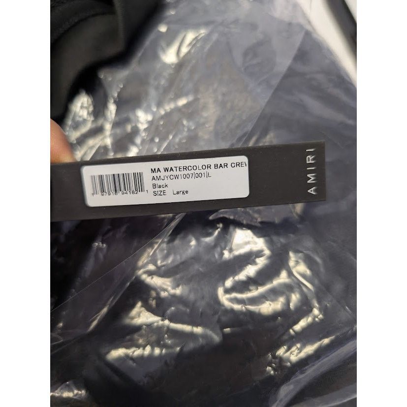 Amiri o1rshd1 MA Watercolor Bar Crewneck Sweatshirt in Black L Size US L / EU 52-54 / 3 - 18 Thumbnail