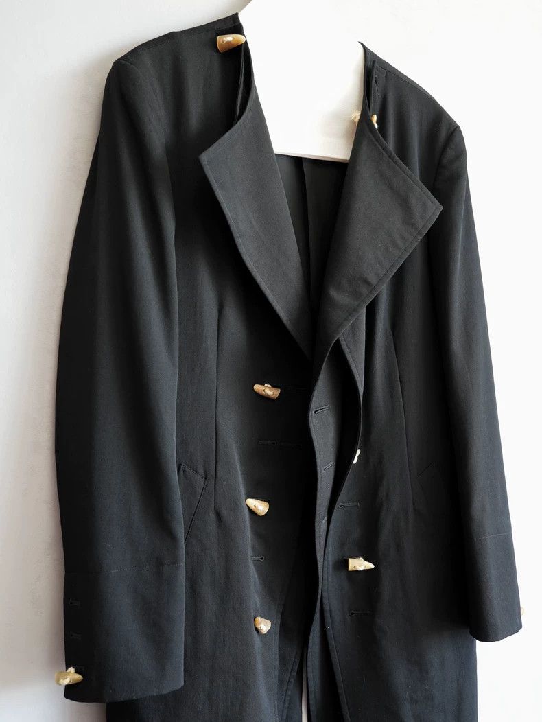 Yohji Yamamoto yohji yamamoto12 AW Double Horn Button Long Jacket 2503-Nex Size US M / EU 48-50 / 2 - 4 Thumbnail