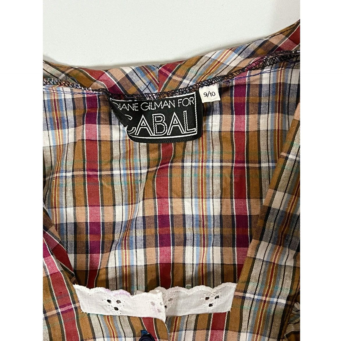 Diane von Furstenberg Diane Gilman Plaid Button-Down Top Shirt Blouse Size 9/10 ♥️✨ Size M / US 6-8 / IT 42-44 - 4 Thumbnail