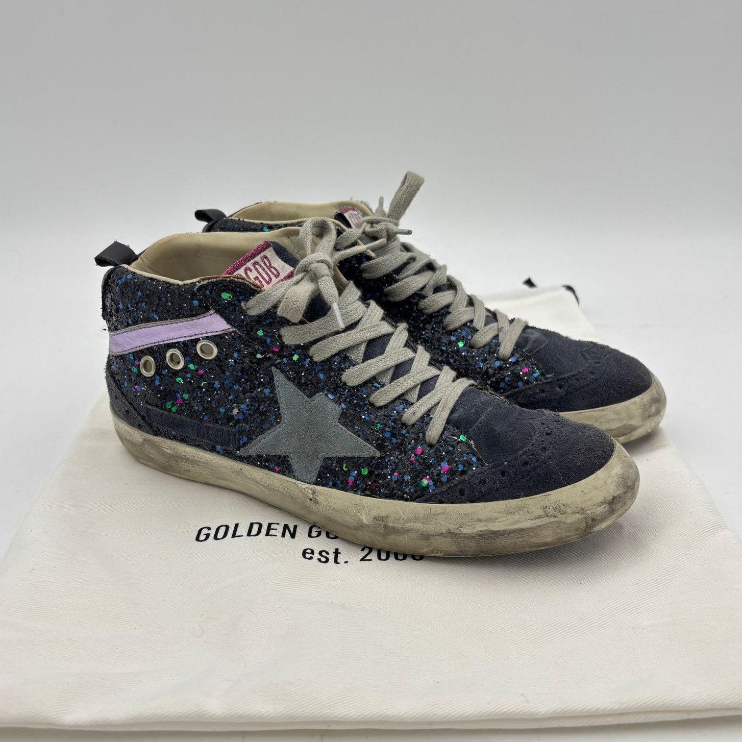 Golden Goose Golden Goose Midstar Glitter Sneakers Shoes Women's 37 US 7 Size US 7 / IT 37 - 1 Thumbnail