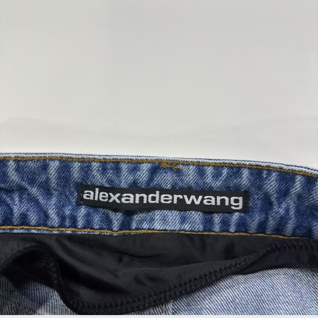 Alexander Wang Alexander Wang Asymmetrical Denim Mini Skirt 0079 Size 28" / US 6 / IT 42 - 3 Thumbnail