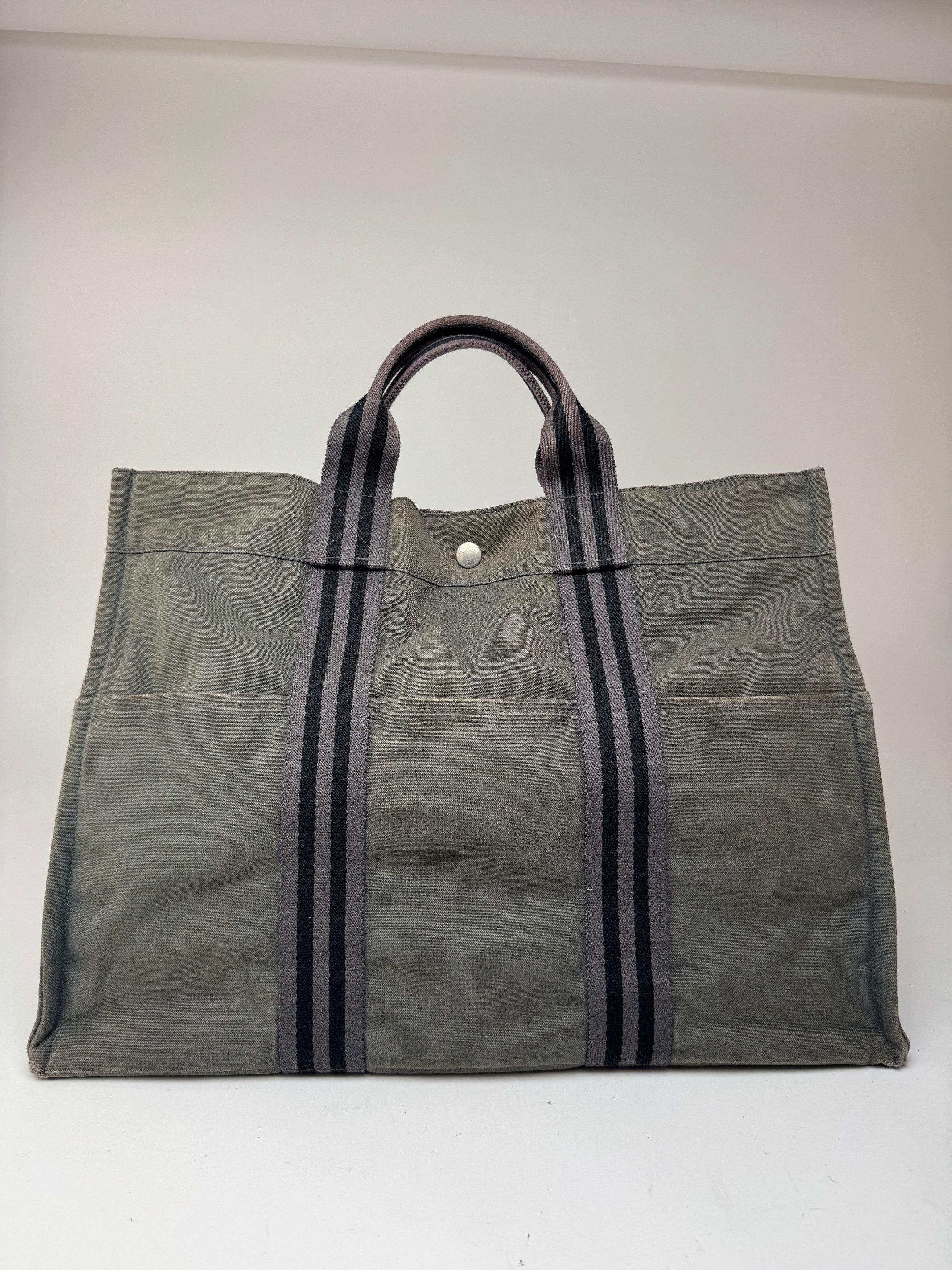 Vintage Canvas Shopper Grey