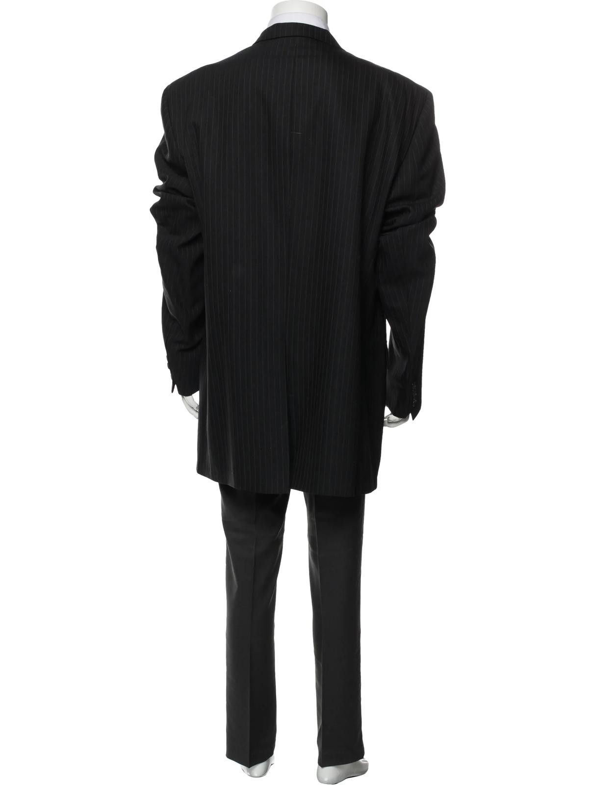 Burberry Burberry's Pinstripe Black Blazer Size: S Size 36R - 3 Thumbnail