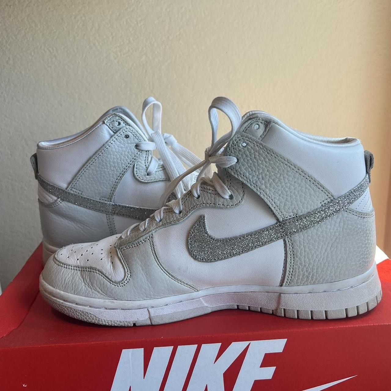 Nike Nike Dunk High Silver Glitter Swoosh Size US 8 / IT 38 - 3 Thumbnail