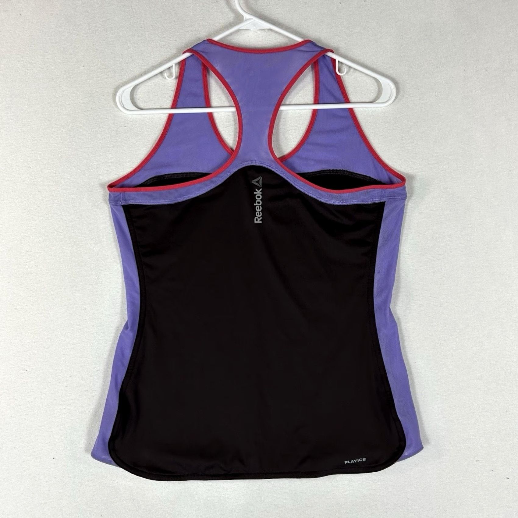 Reebok Reebok Play Dry Tank Top Womens M Purple Sleeveless Racerback Athletic Activewear Shirt) Size M / US 6-8 / IT 42-44 - 6 Thumbnail