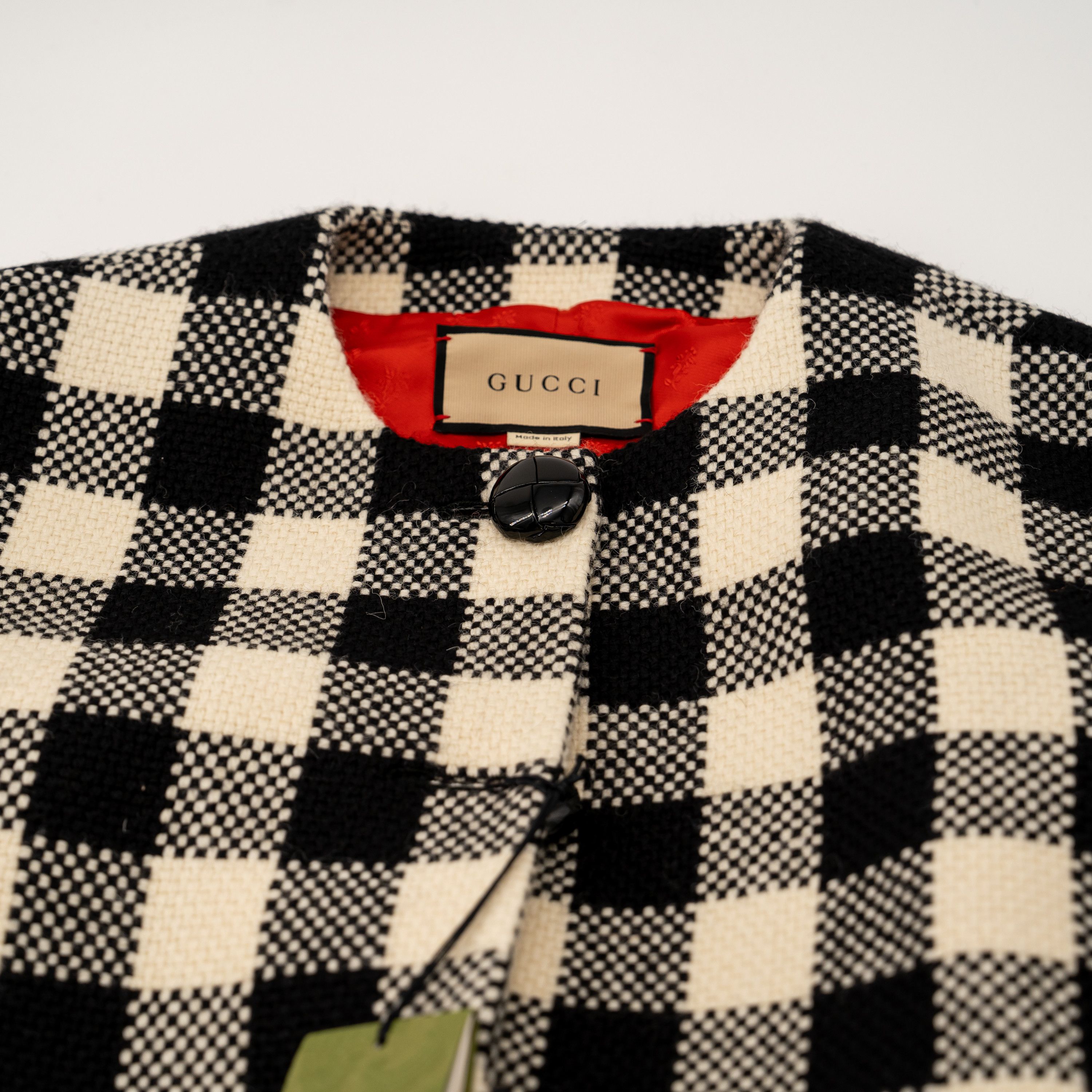 Gucci 46 XL - Gucci Gingham Wool Jacket Check Black White Size L / US 10 / IT 46 - 7 Thumbnail
