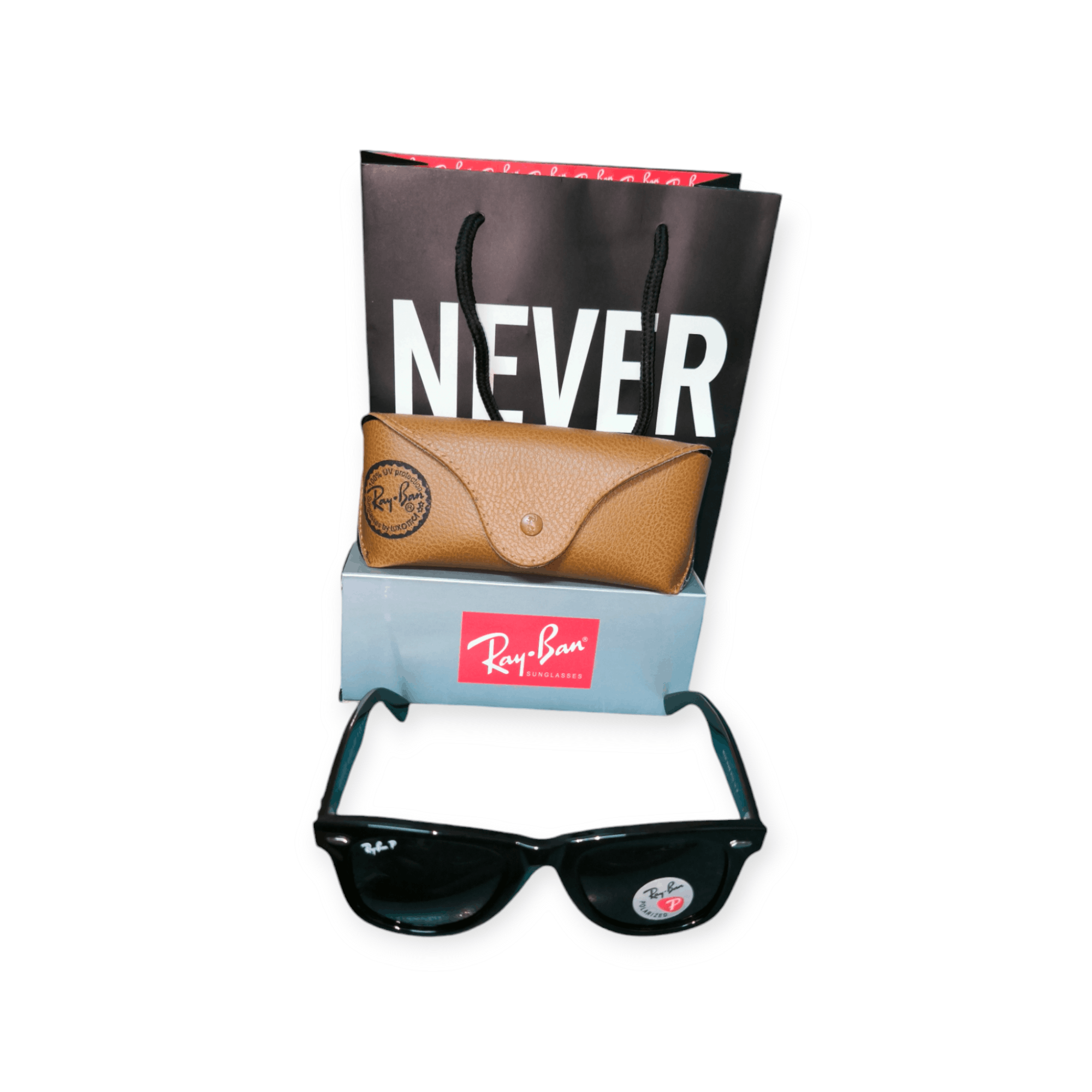 RayBan Wayfarer Blue Lens Polarized Size ONE SIZE - 6 Thumbnail