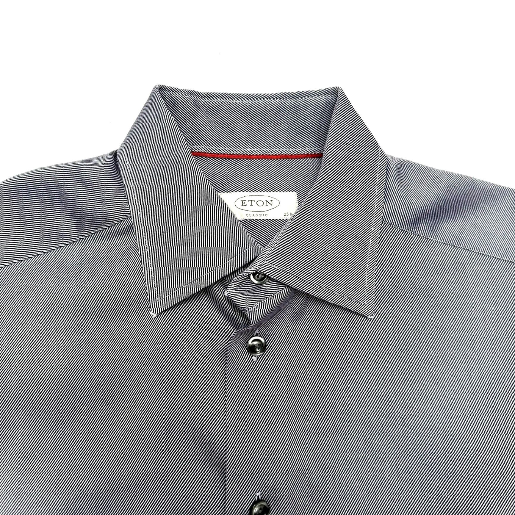 Eton Eton Contemporary Dress Shirt Navy Striped Casual 15.5 39 15.5 Business Long Sleeve Mens Shirt Size US L / EU 52-54 / 3 - 2 Thumbnail