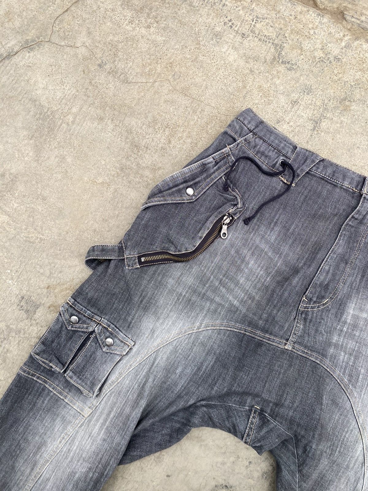 Japanese Brand × PPFM Drop Crotch Baggy Pants Size US 33 - 4 Thumbnail