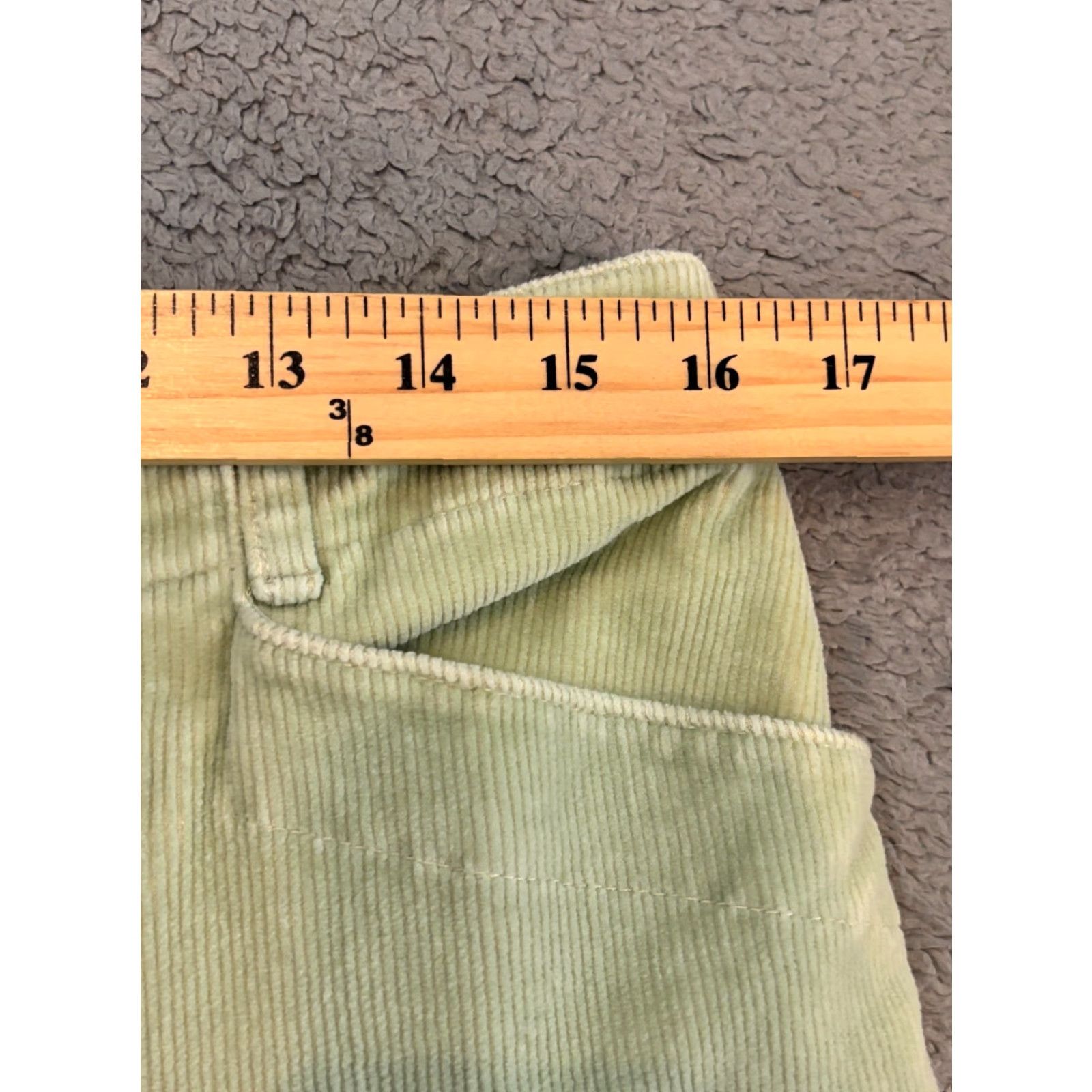 Talbots Talbots Corduroy Pants Womens 14P Petites Stretch Light Green Casual Straight Size 36" / US 14 / IT 50 - 4 Thumbnail