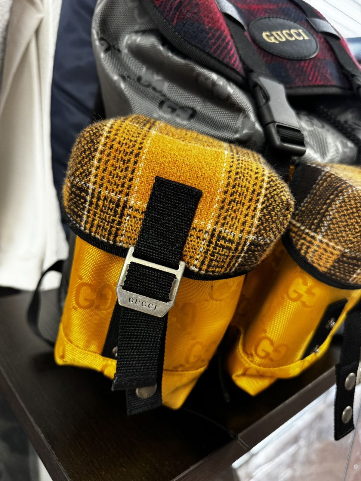 Gucci Gucci Off The Grid Plaid Nylon Rucksack Backpack Size ONE SIZE - 5 Thumbnail