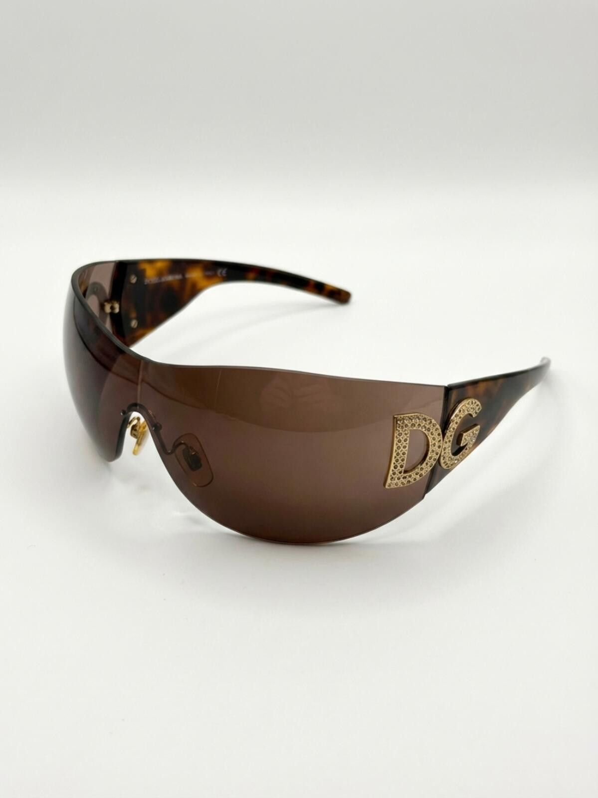 Dolce & Gabbana Dolce & Gabbana - Brown Shield Logo Sunglasses Size ONE SIZE - 1 Thumbnail