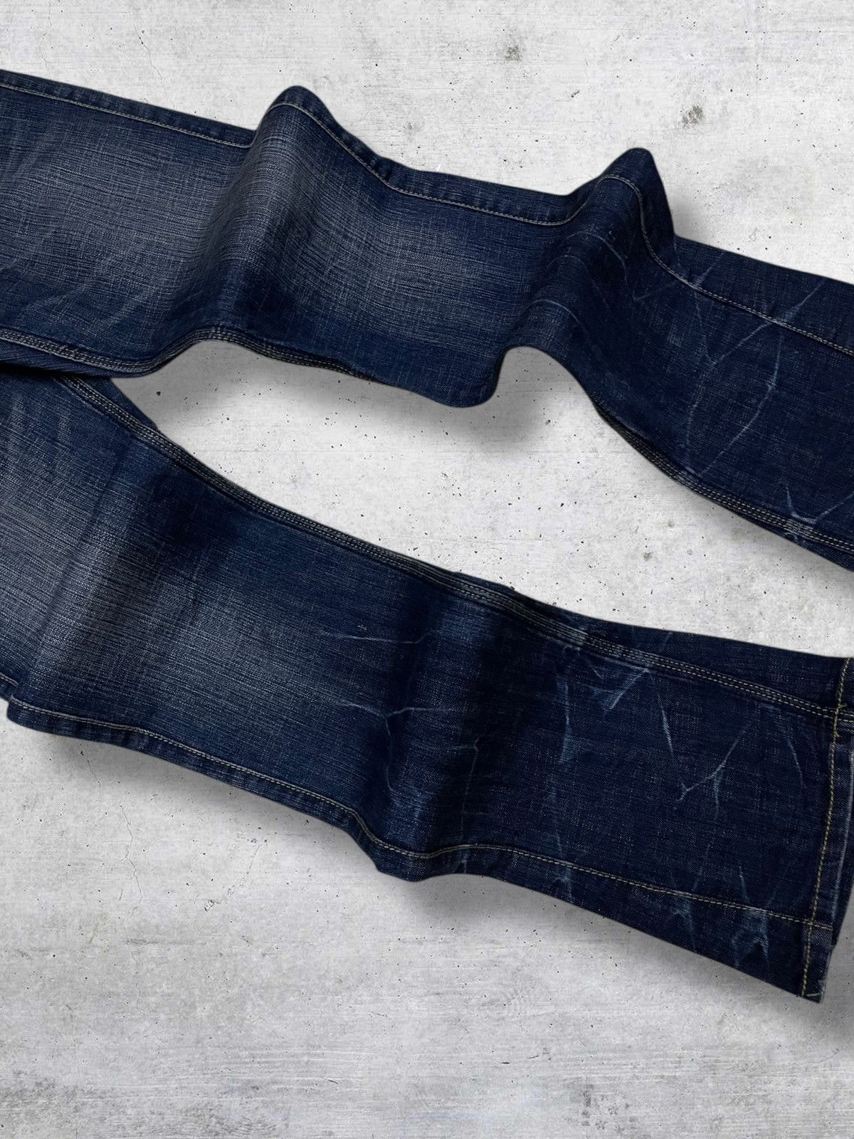 Tornado Mart VINTAGE HIDEWAYS NICOLE 90S JAPAN DESIGNER FLARED CUT DENIM Size US 30 / EU 46 - 6 Thumbnail