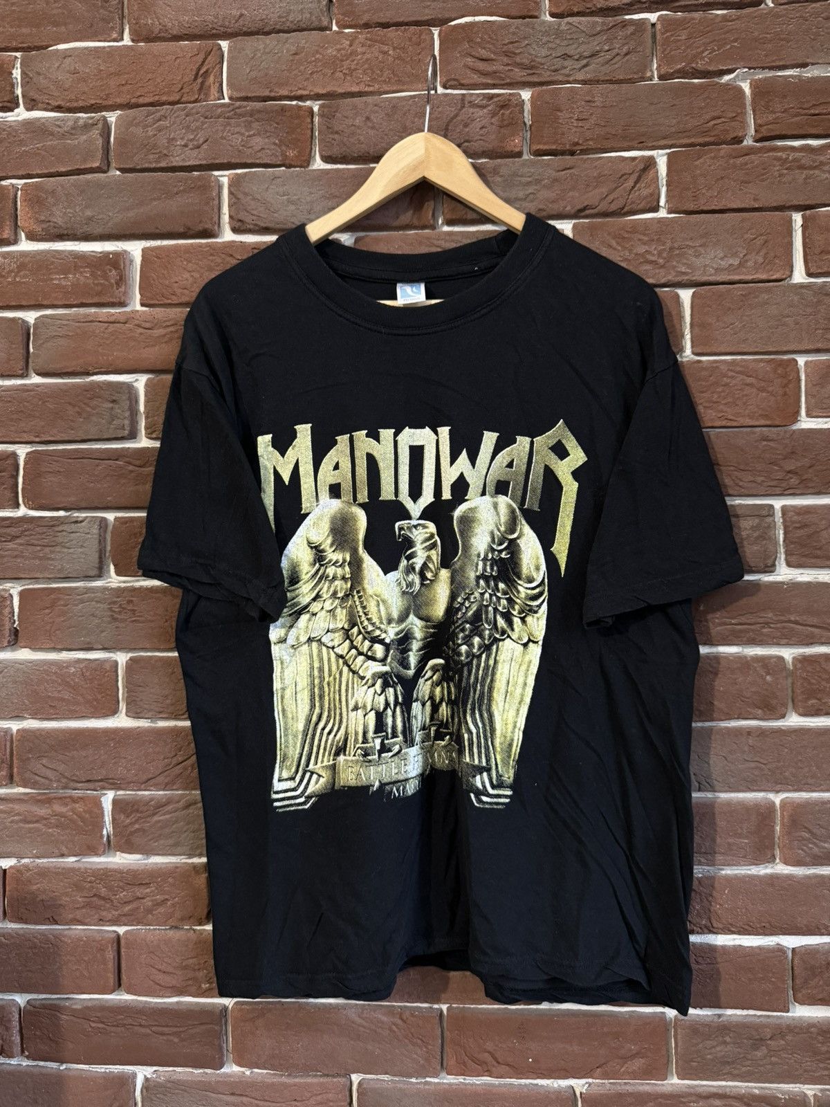 Band Tees Rare Manowar 00s Vintage Tshirt Heavy Metal Band Tee Size US L / EU 52-54 / 3 - 1 Thumbnail