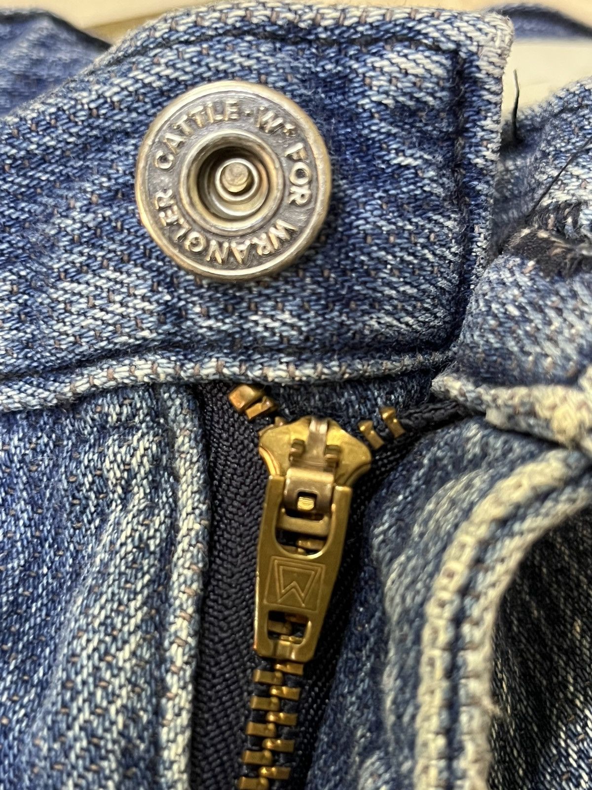 Wrangler RARE🔥VINTAGE JAPANESE WRANGLER x ATOMIC AGE JEANS Size US 33 - 18 Thumbnail