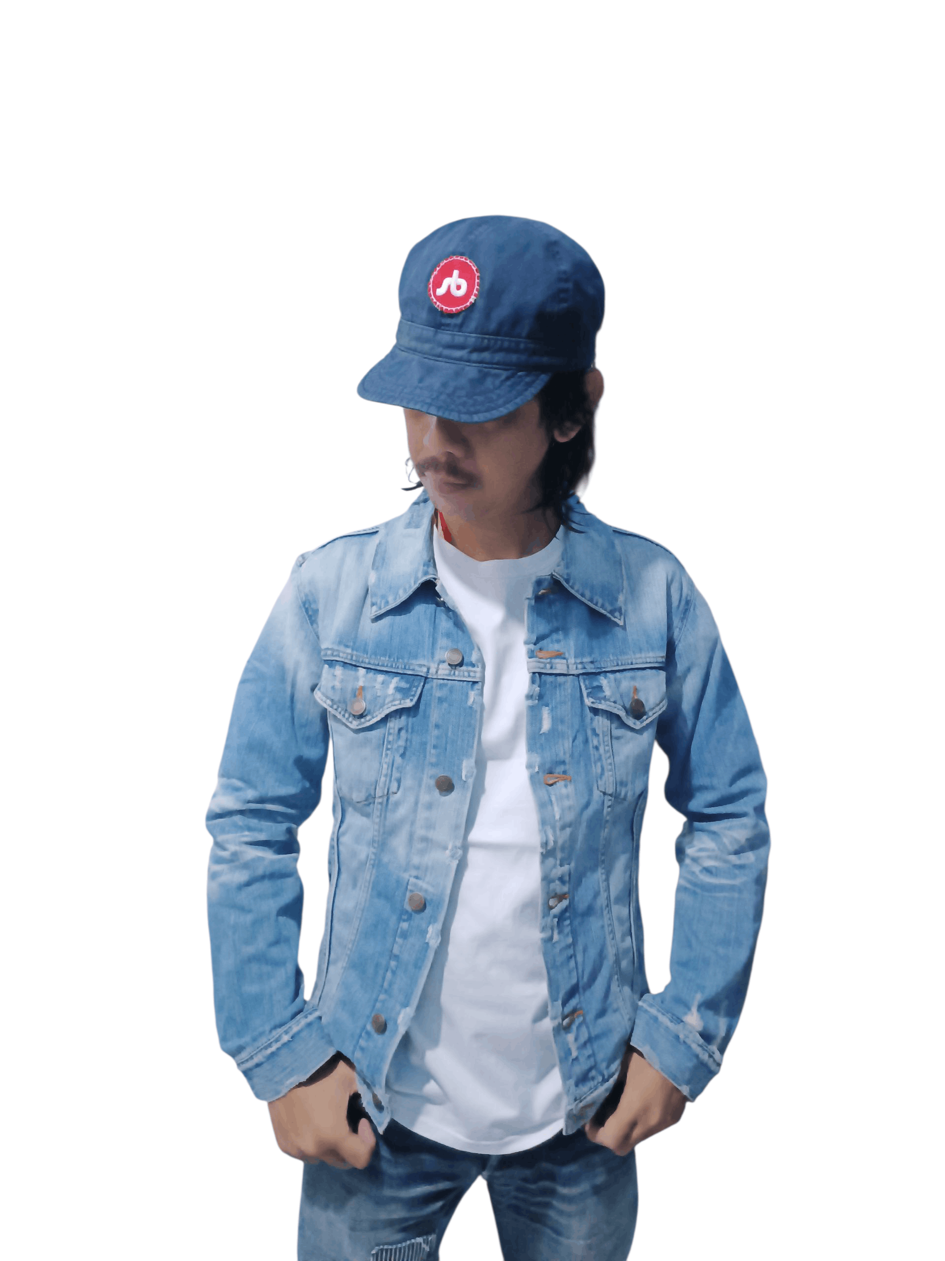 14th Addiction Japanese Brand Ripped Denim Jacket Slim Fit Size US M / EU 48-50 / 2 - 12 Thumbnail