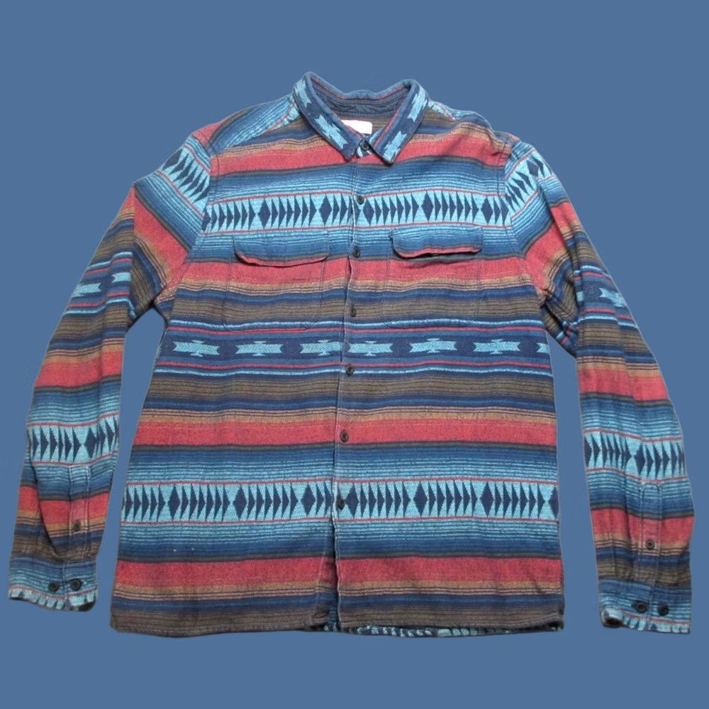 Urban Outfitters Urban Outfitters Flannel Shirt Mens XL Multicolor Aztec Southwestern Button Up Size US XL / EU 56 / 4 - 1 Thumbnail