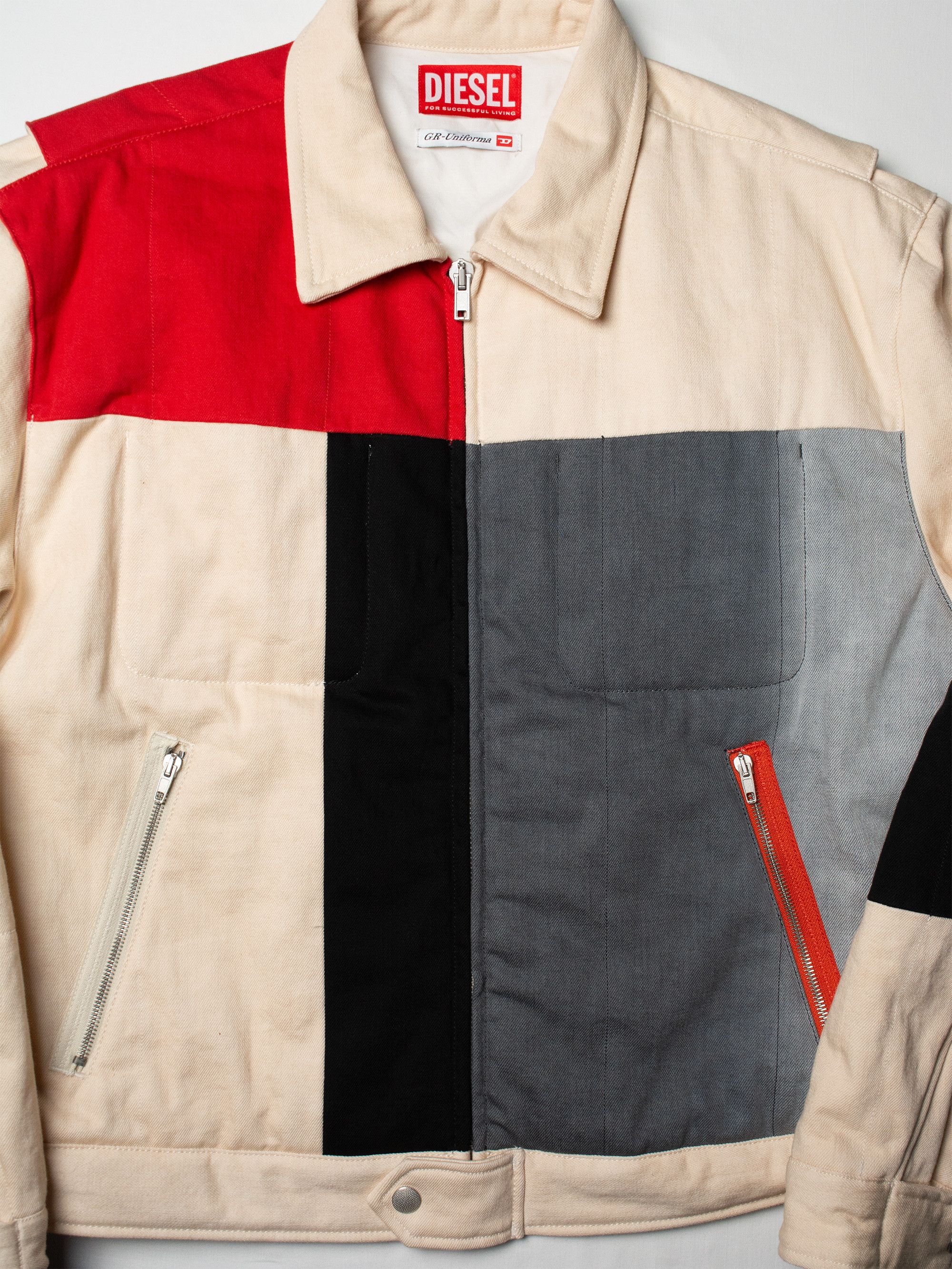 Gosha Rubchinskiy Diesel Red Tag X GR-Uniforma - panelled denim jacket Size US XL / EU 56 / 4 - 4 Thumbnail