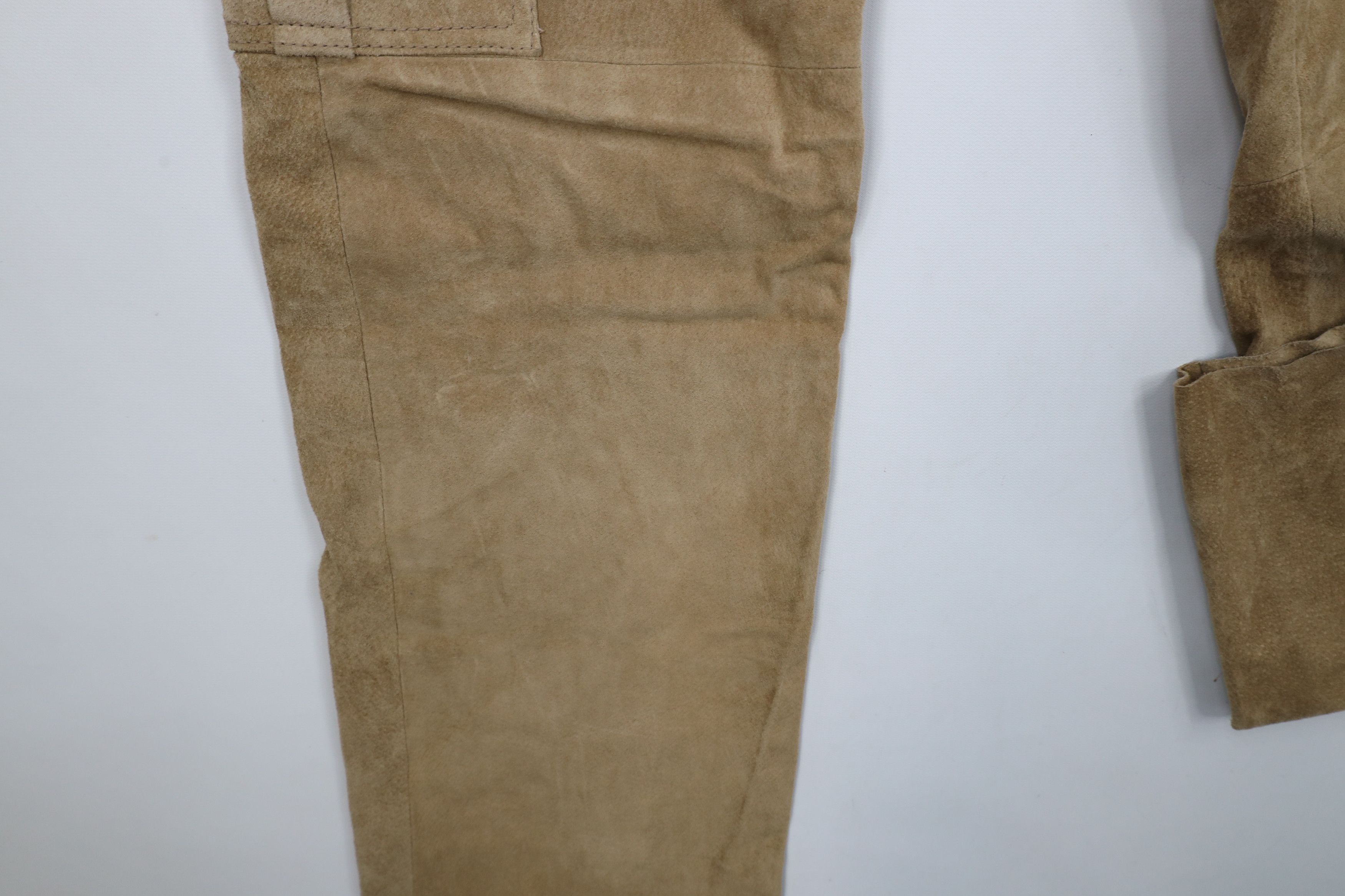 Vintage Vintage 90s Streetwear Flared Wide Leg Cargo Pants Beige Size 36" / US 14 / IT 50 - 6 Thumbnail