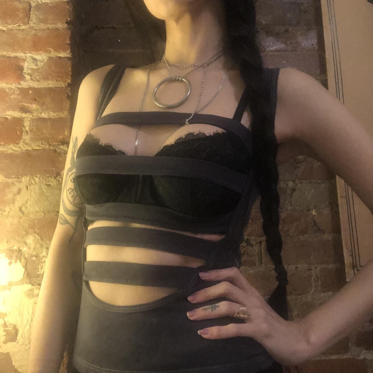 Helmut Lang HELMUT LANG S/S 2001 EXPOSED BREASTS TOP Size XS / US 0-2 / IT 36-38 - 3 Thumbnail