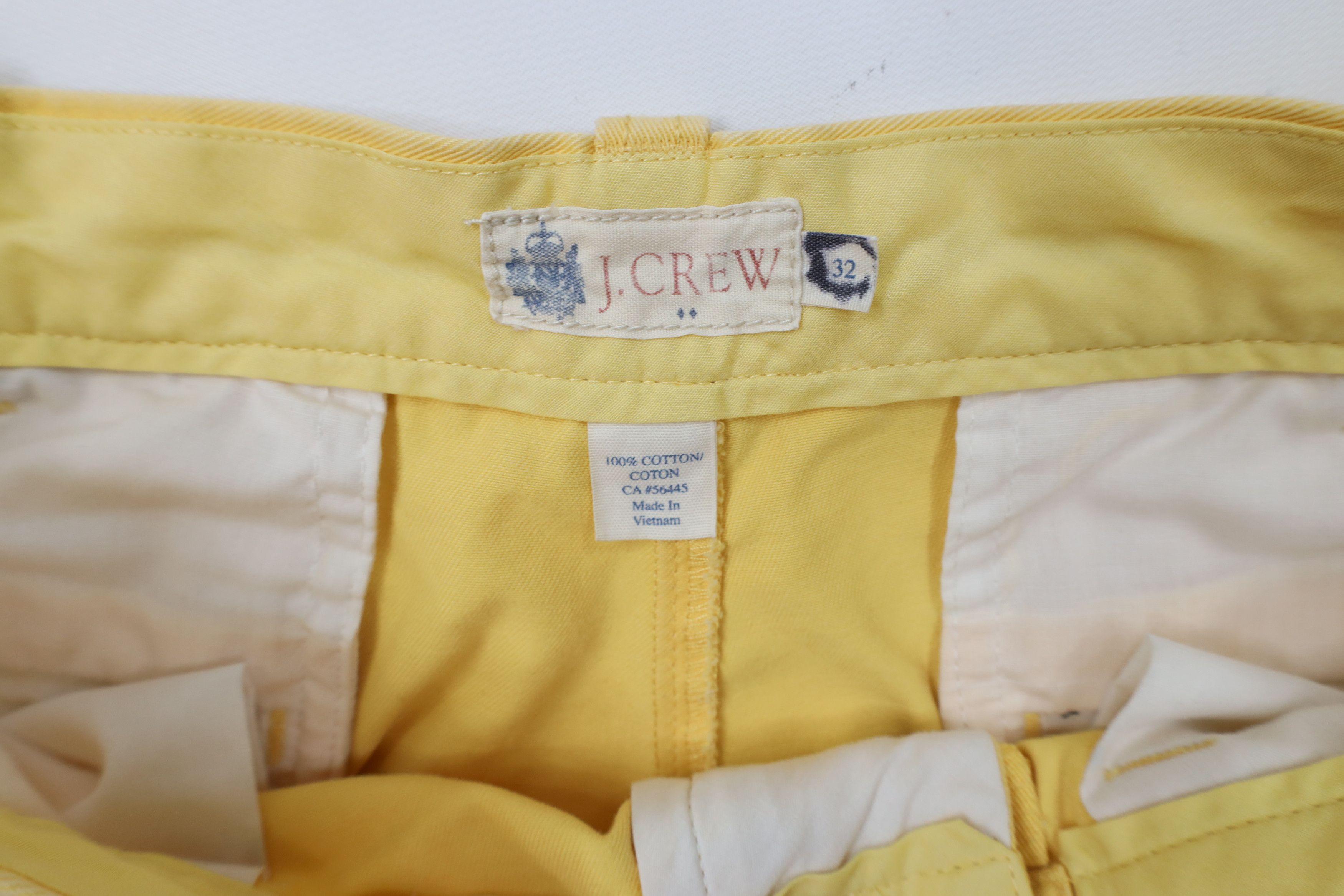 J.Crew Vintage 90s Y2K J Crew Above Knee Chino Shorts Yellow Cotton Size US 32 / EU 48 - 6 Thumbnail