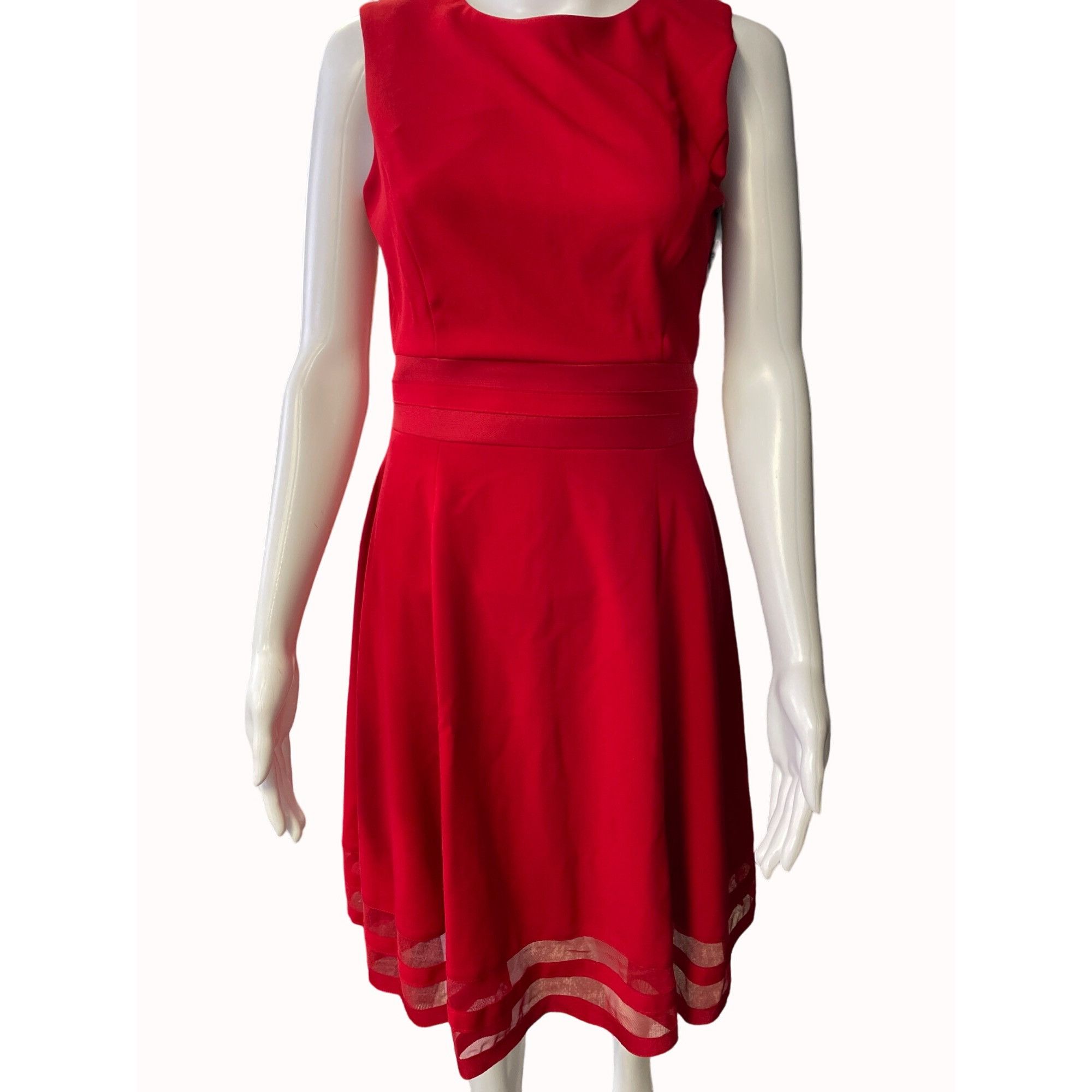 Calvin Klein Calvin Klein Women's Red Dress Sleeveless Fit & Flare Size 6 Size M / US 6-8 / IT 42-44 - 1 Thumbnail