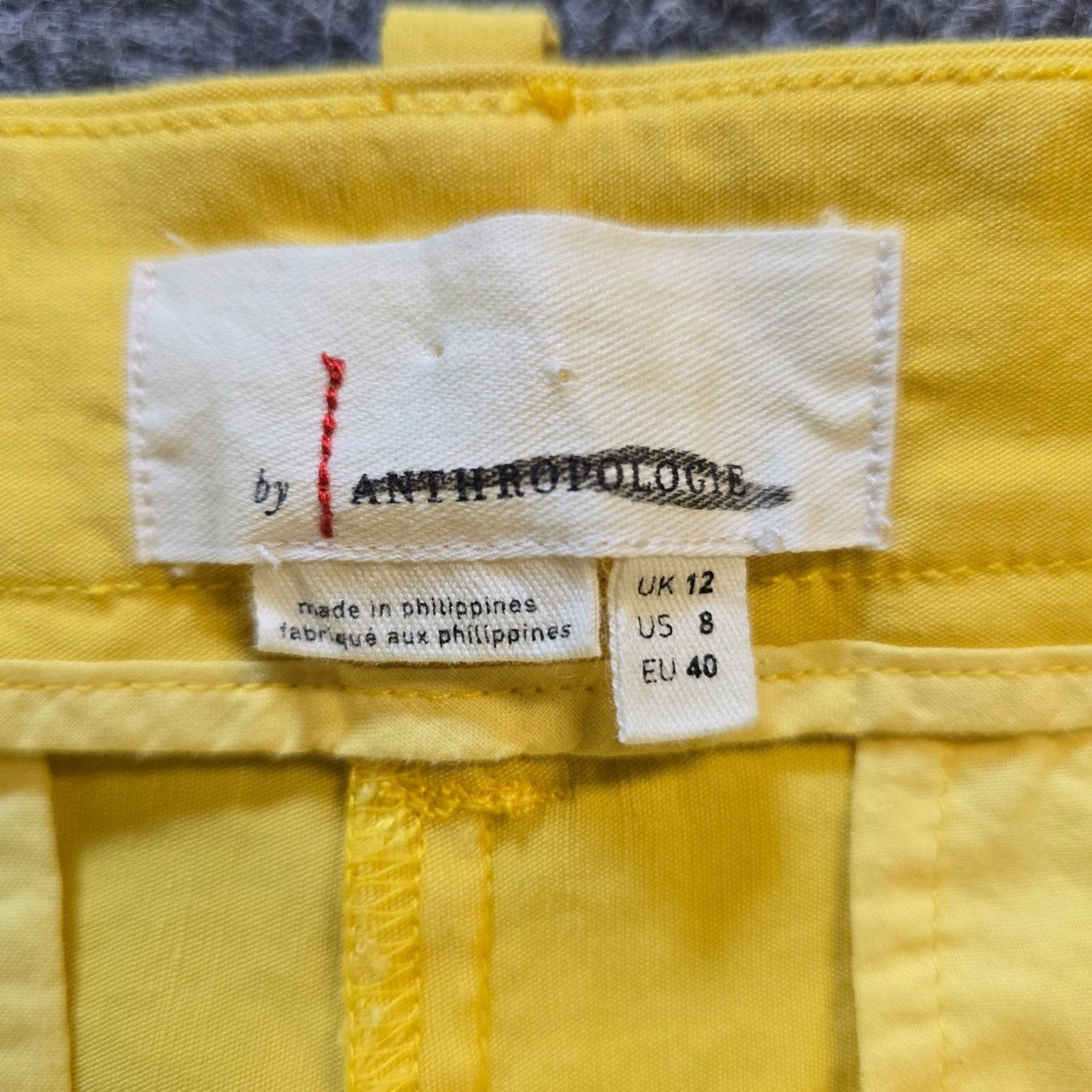 Anthropologie Maeve Pants Women Size 8 Yellow Linen Blend Wide-Leg Crop Pleated Casual Anthropologie Shirt? Size 30" / US 8 / IT 44 - 4 Thumbnail