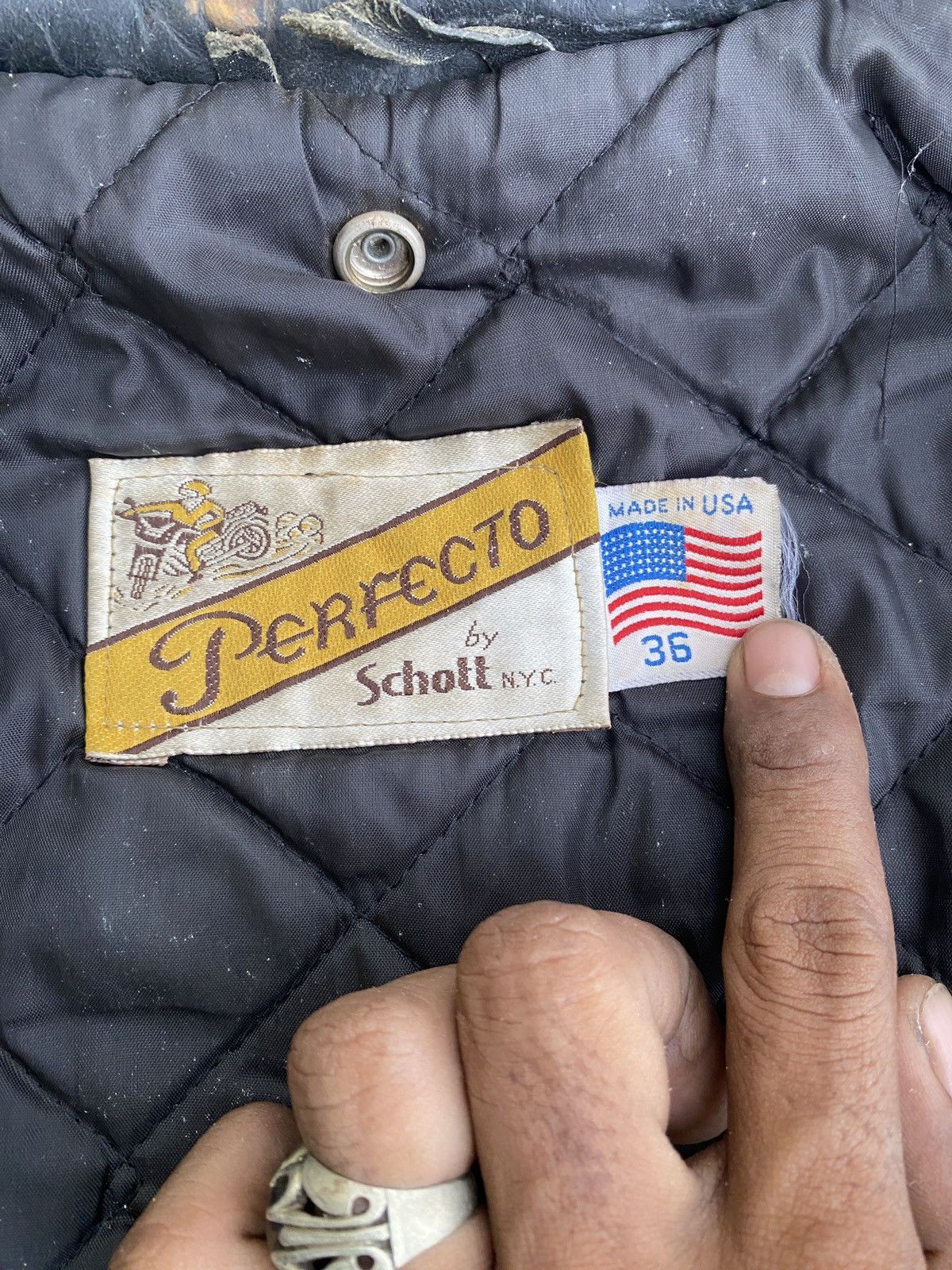 Schott × Vintage Vintage schott perfector double colar leather jacket Size US M / EU 48-50 / 2 - 5 Thumbnail