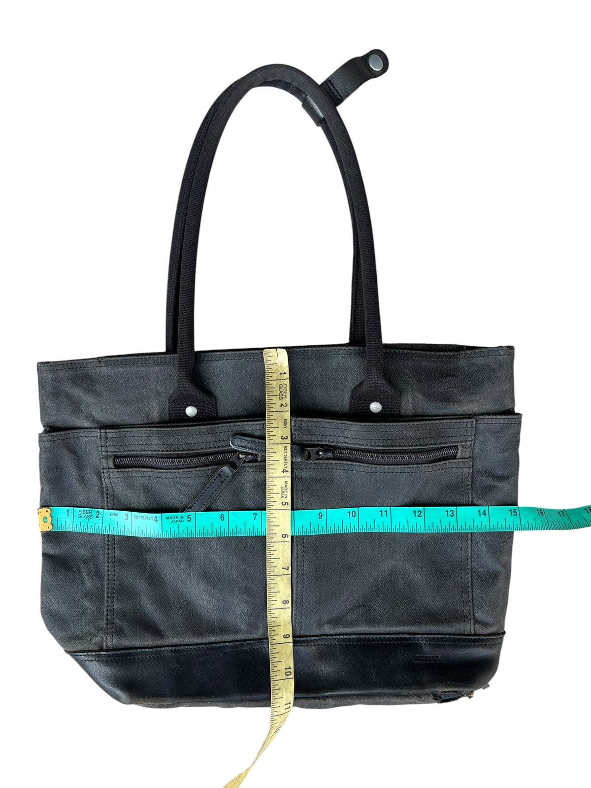 Porter Porter Yoshida Distress Faded Waxed Canvas Leather Tote Bag Size ONE SIZE - 3 Thumbnail