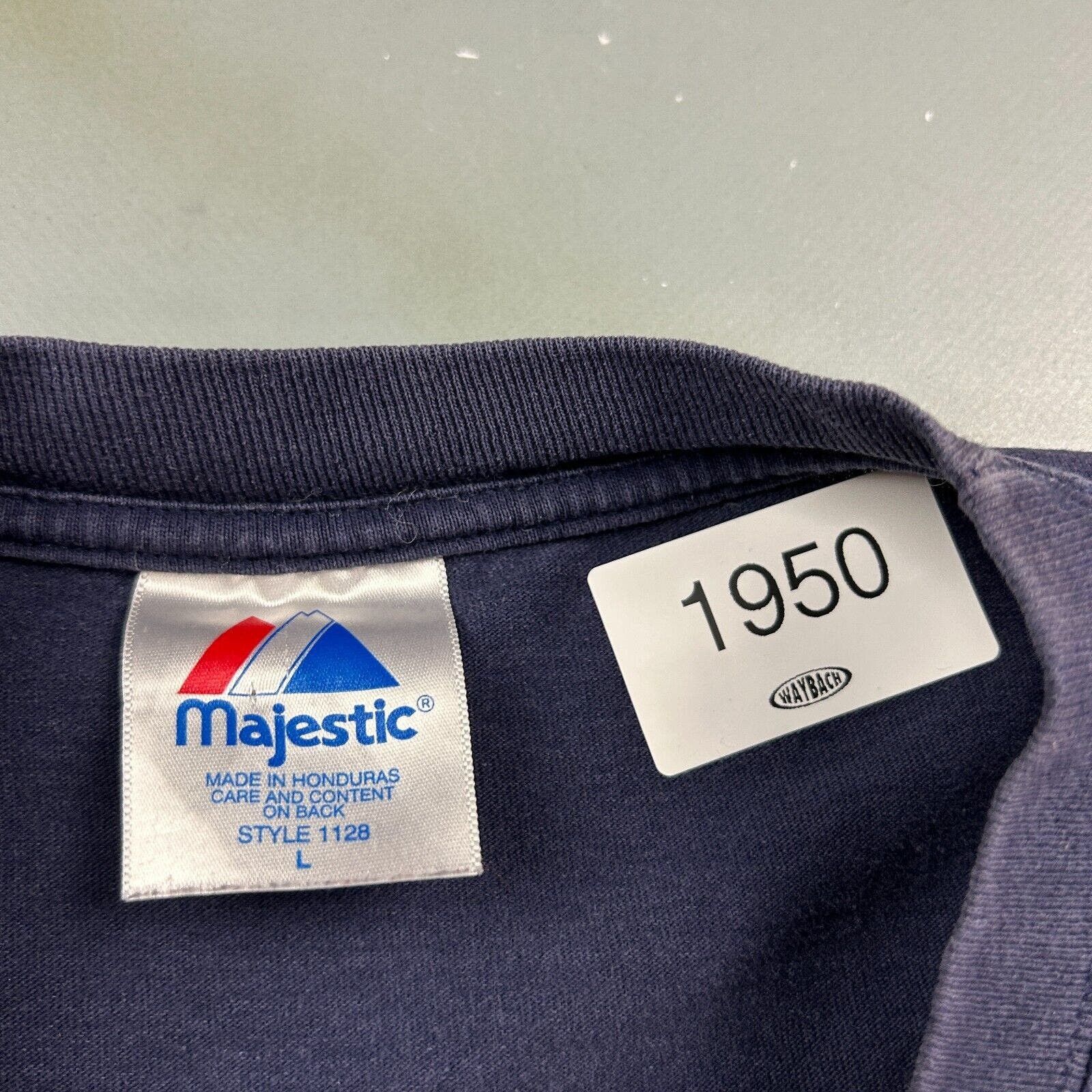 Majestic VINTAGE 2005 | NY Yankees Baseball Big Logo MLB T-Shirt sz L Size US L / EU 52-54 / 3 - 6 Thumbnail