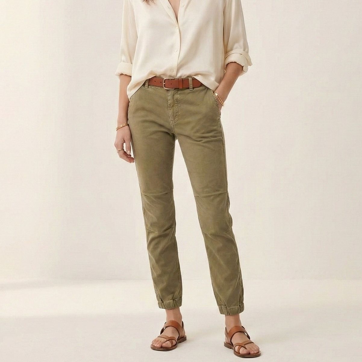 Nili Lotan NILI LOTAN French Military Ankle Zip Pants olive green Size 26" / US 2 / IT 38 - 1 Thumbnail