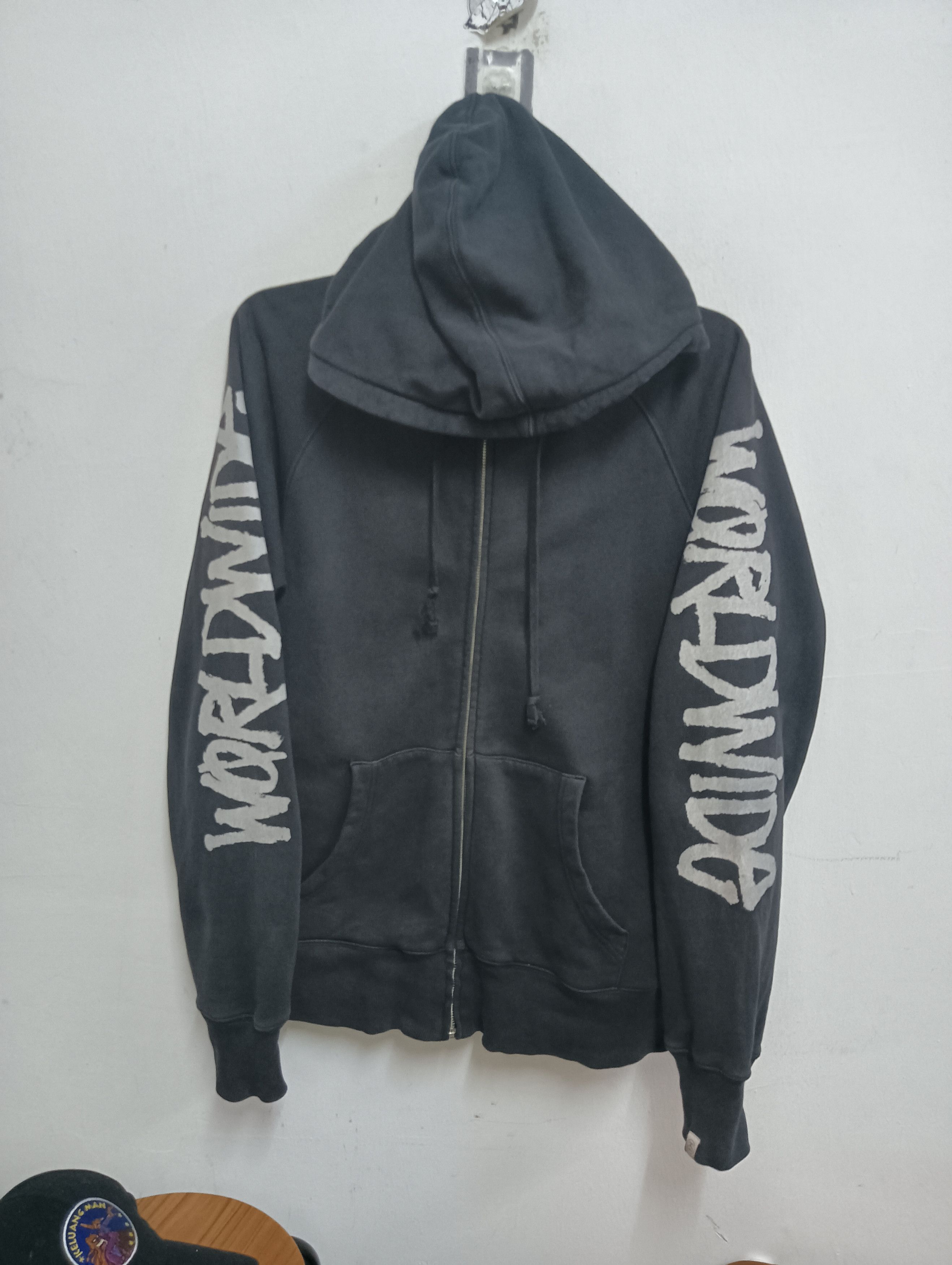 image of Hypebeast x Stussy Wolrdwide Hoodie in Black, Men's (Size Medium)