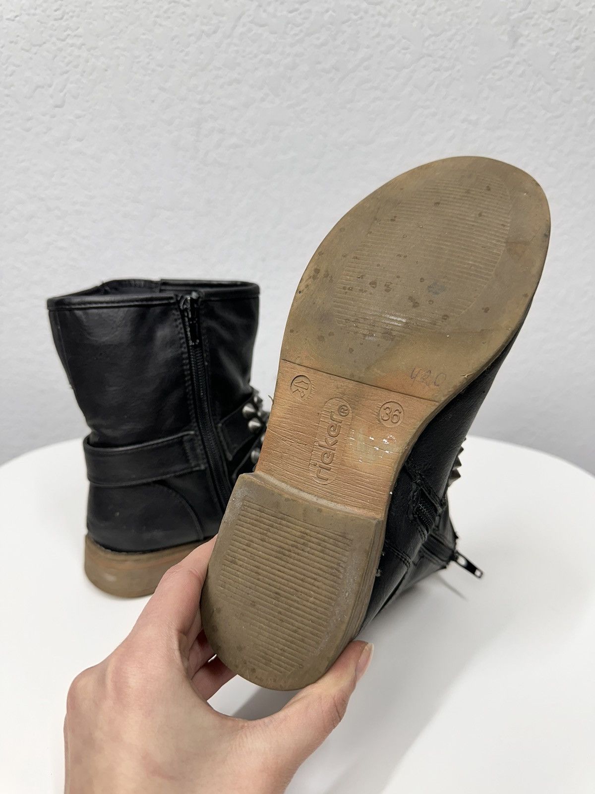 Rieker WOW😻 A.S.98 BEIGE LEATHER ANKLE WESTERN VINTAGE ISSEY MIYAKE Size US 6 / IT 36 - 11 Thumbnail