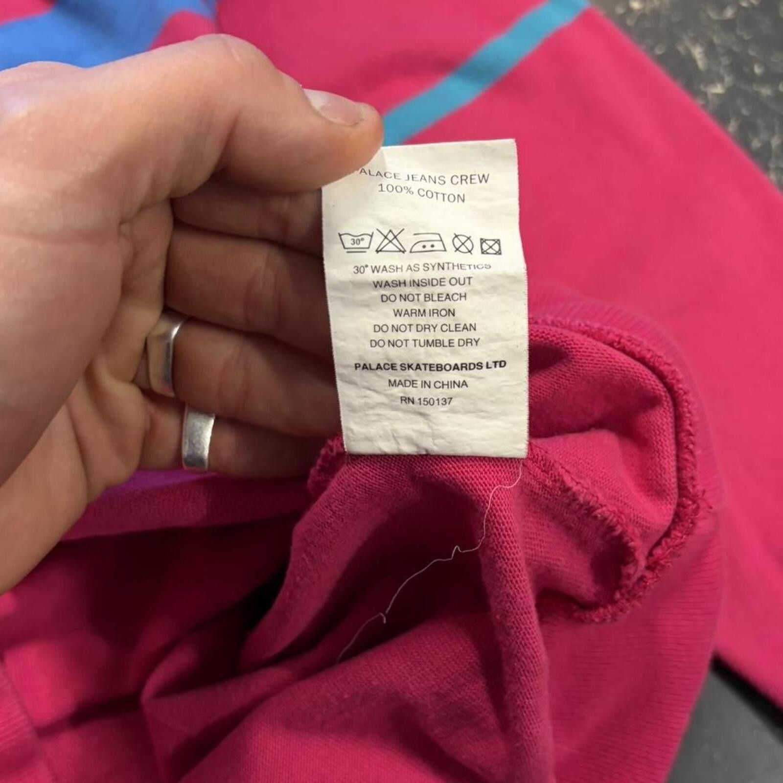 Palace Pink Palace Jeans Skate Crewneck Size US S / EU 44-46 / 1 - 6 Thumbnail