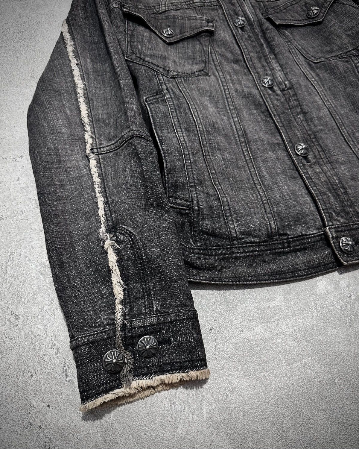Japanese Brand A-Journey Distressed Stone Washed Biker Denim Jacket Size US M / EU 48-50 / 2 - 3 Thumbnail