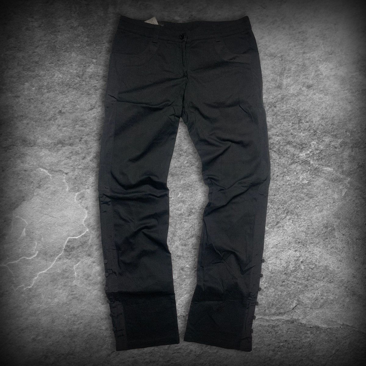 Emporio Armani Emporio Armani Button Hem Tailored Pants Black Size 42 Size 28" / US 6 / IT 42 - 1 Thumbnail