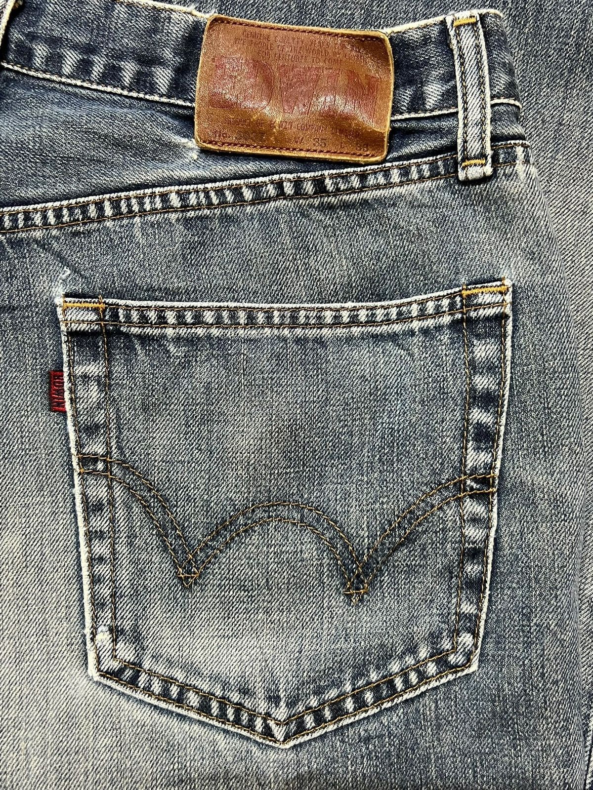 Edwin Vintage Edwin 503z Japan Faded, Distressed, Loose Fit Jeans Size US 33 - 10 Thumbnail